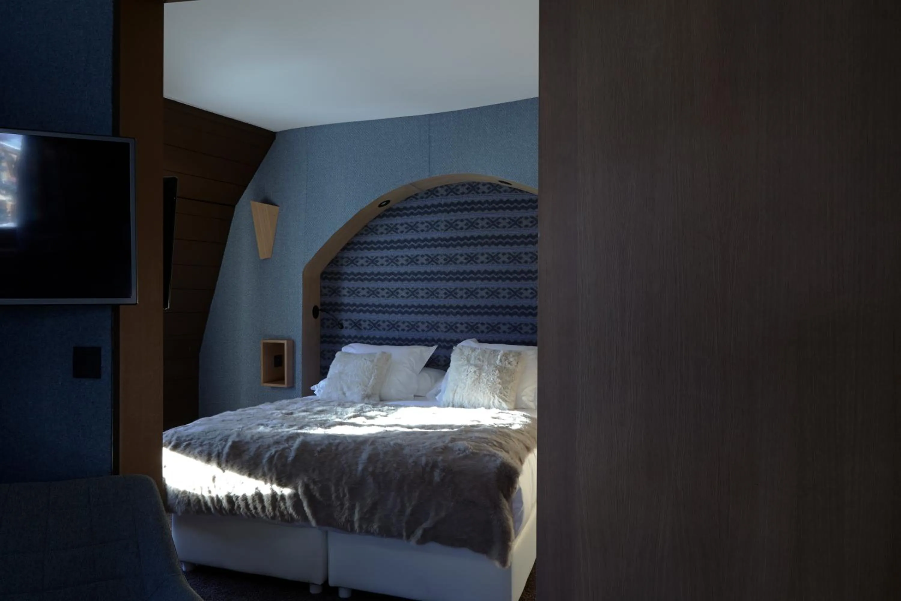 Bedroom, Bed in Hôtel des Dromonts by SOWELL COLLECTION