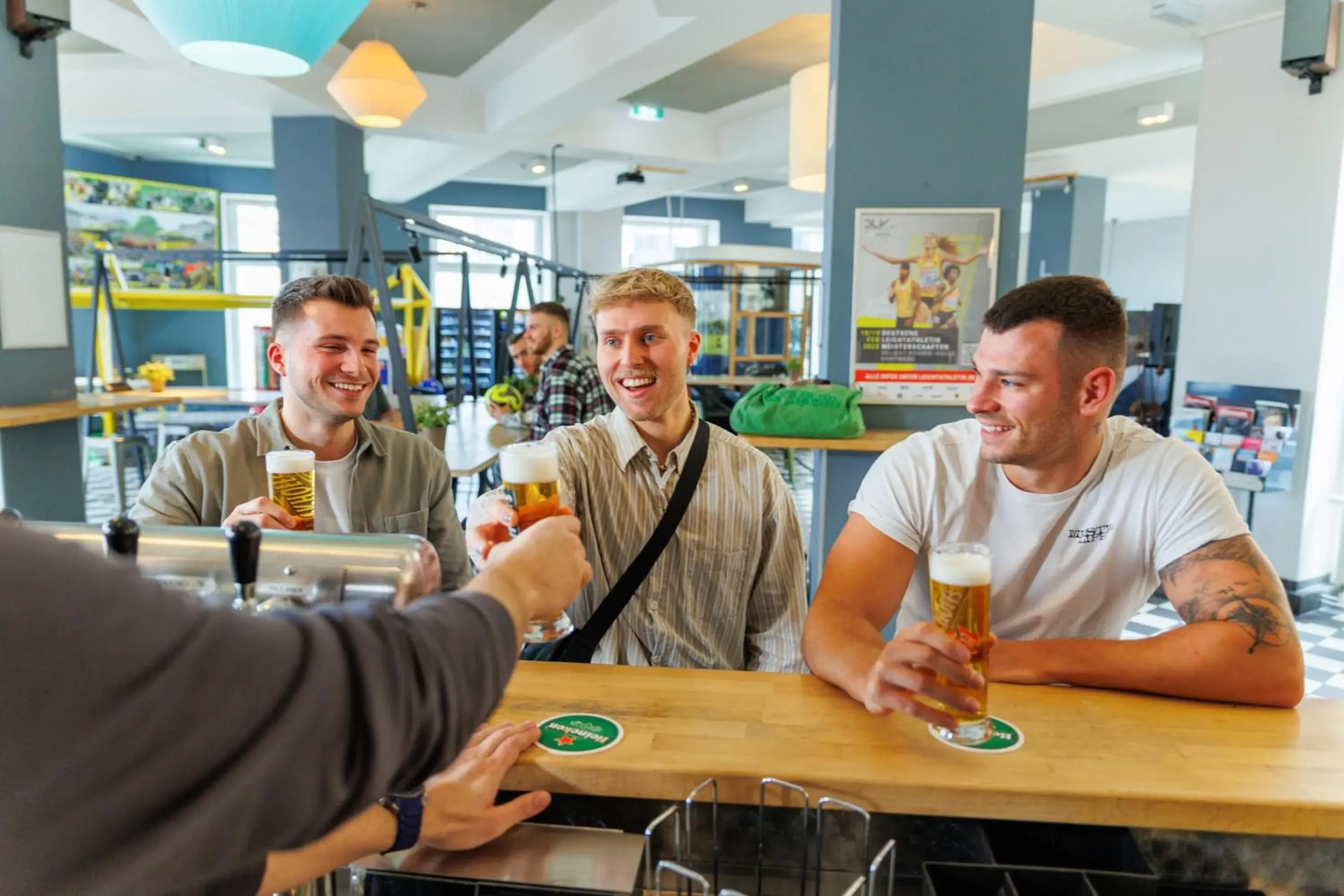 Lounge or bar in a&o Dortmund Hauptbahnhof Lounge or bar in a&o Dortmund Hauptbahnhof