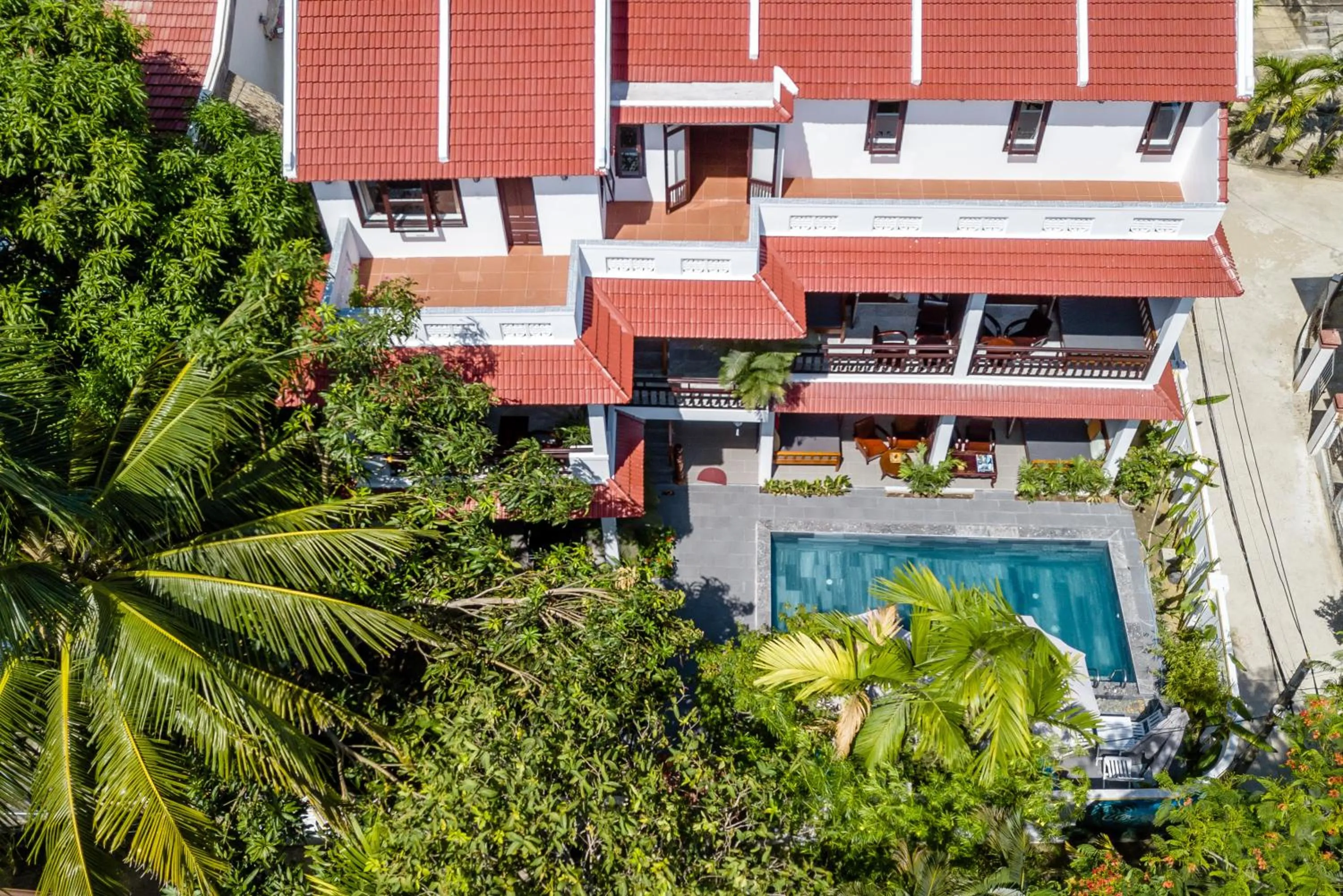 Bird's eye view in An Bang Coco Villa