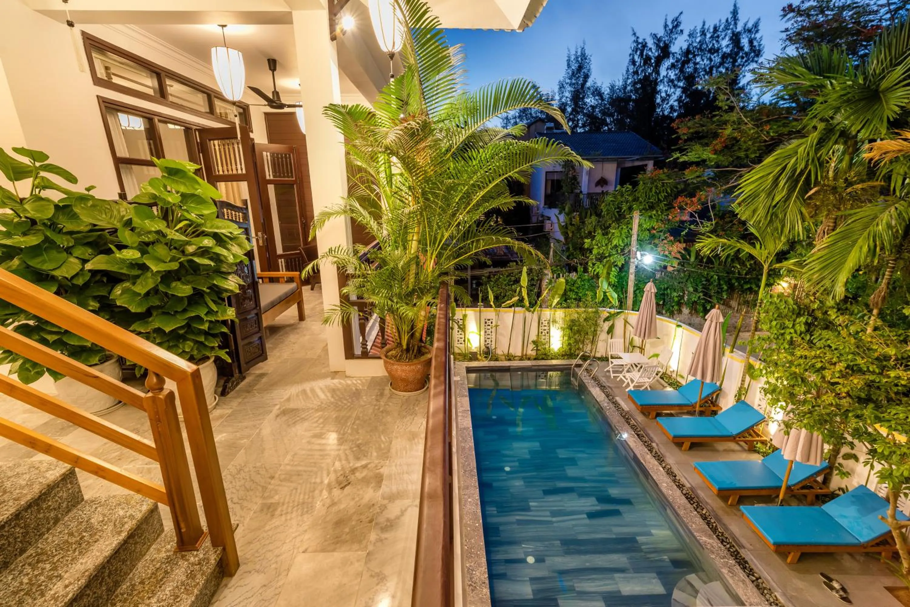 Pool view in An Bang Coco Villa