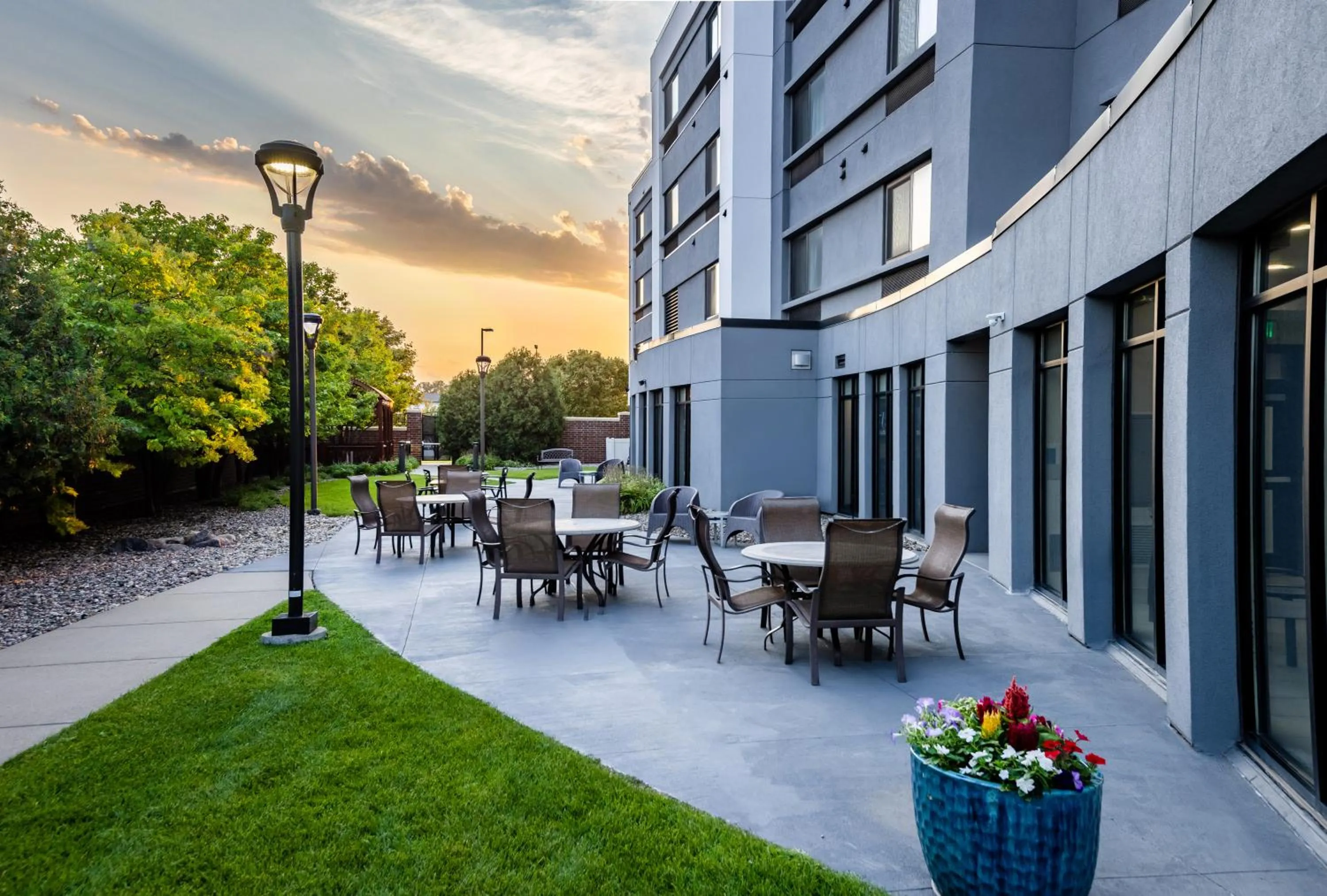 Inner courtyard view in Courtyard By Marriott Sioux Falls