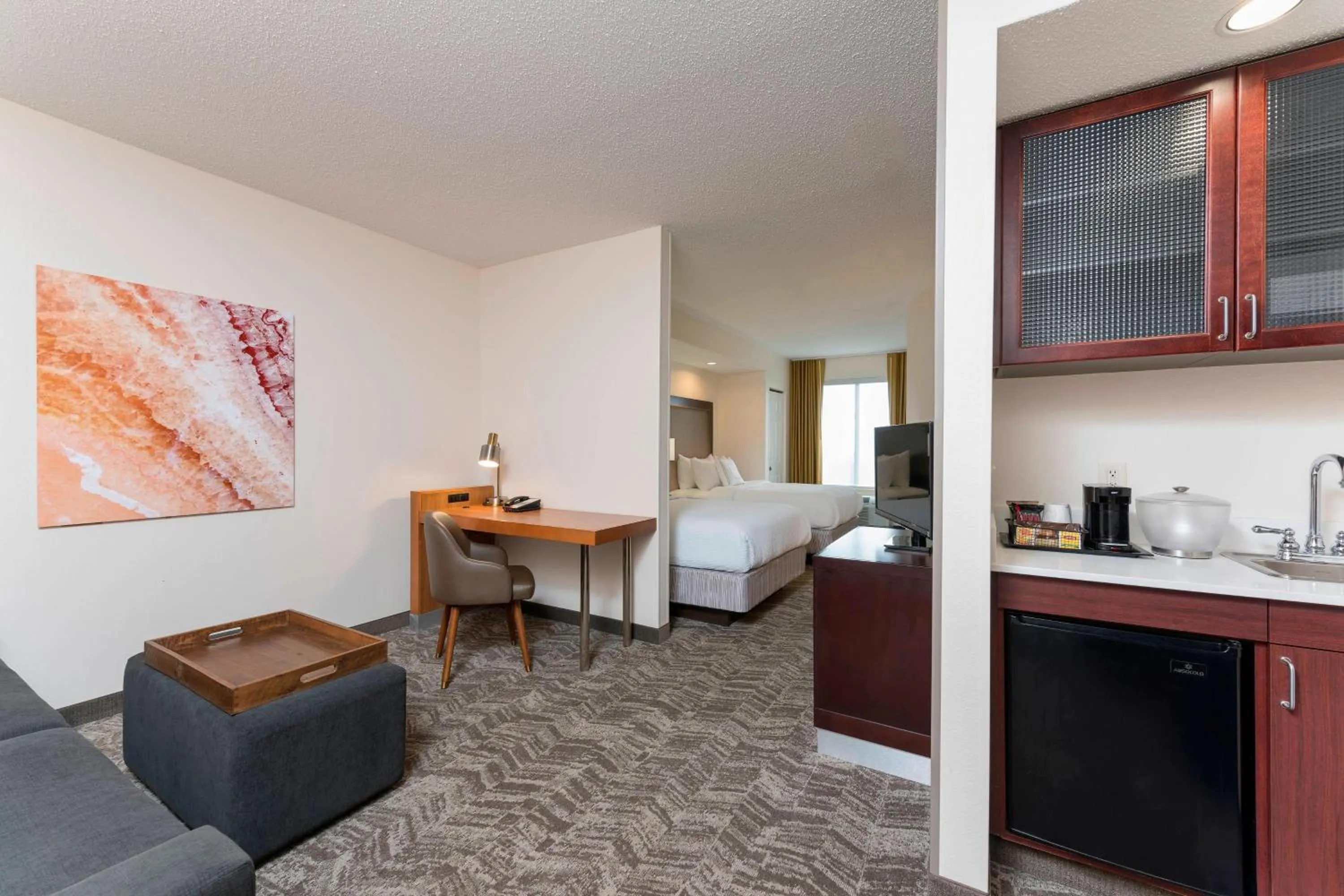 Photo of the whole room, Bed in SpringHill Suites Grand Rapids North
