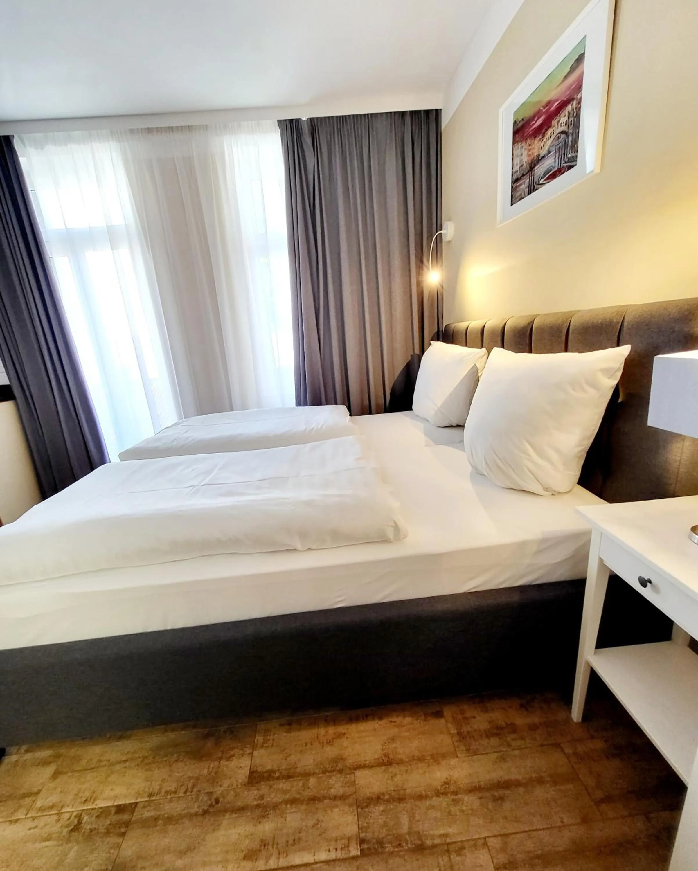 Bed in Marcel Apartments Leipzig