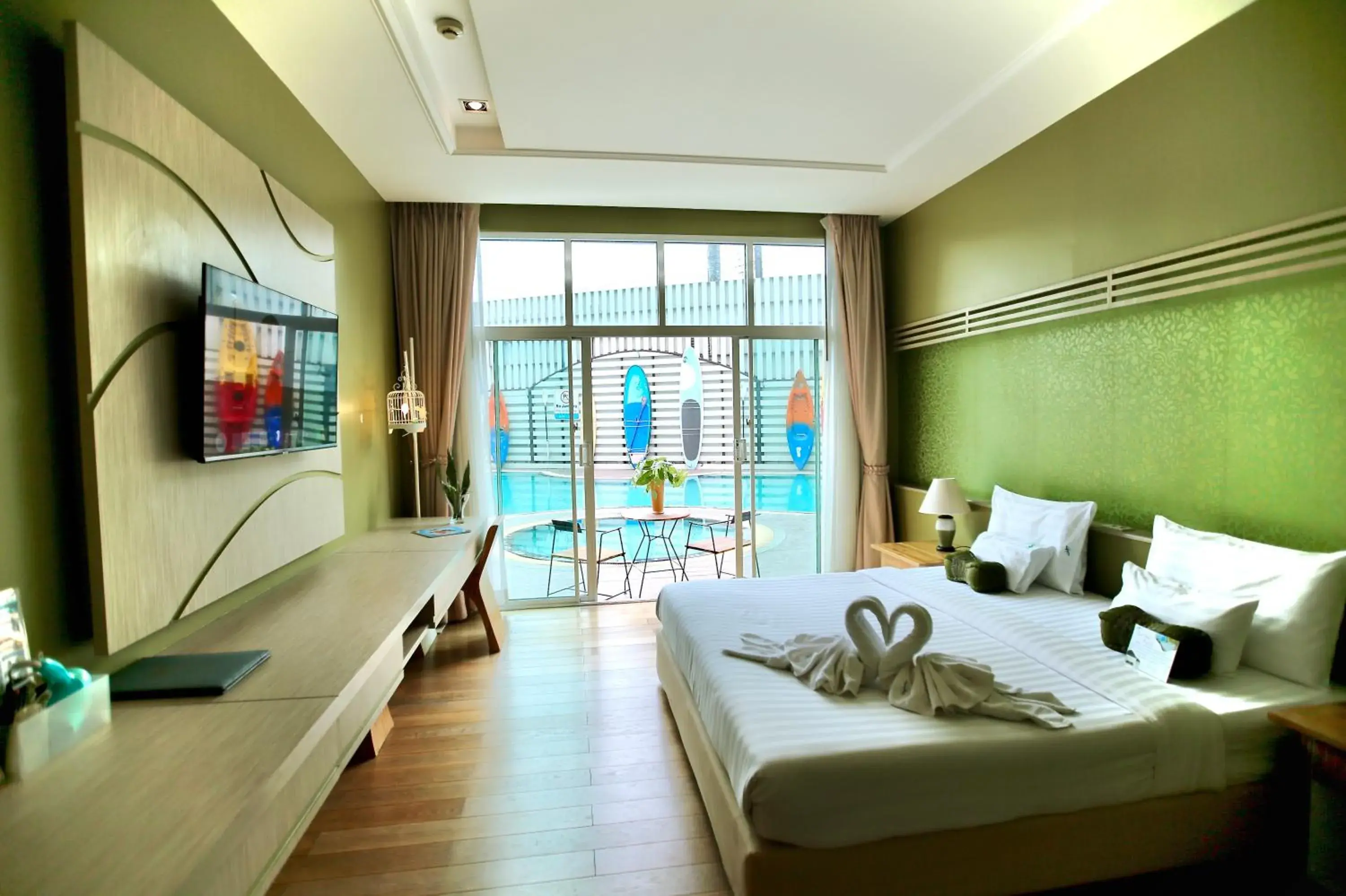 Bedroom, Bed in A-Te Chumphon Hotel - SHA Plus Bedroom, Bed in A-Te Chumphon Hotel - SHA Plus