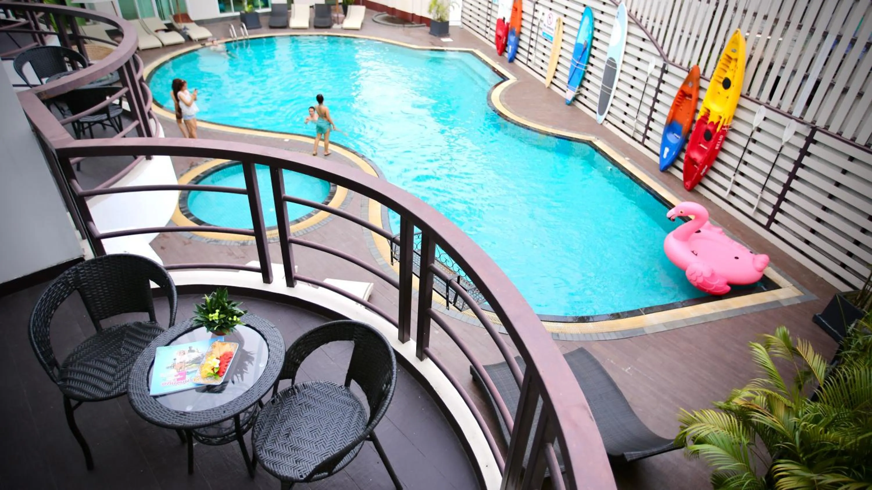 Pool view in A-Te Chumphon Hotel - SHA Plus