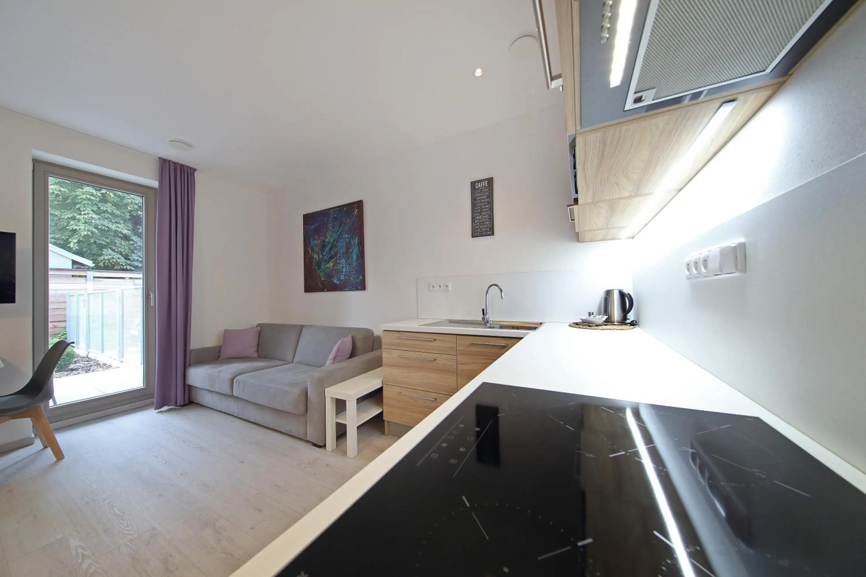 Kitchen or kitchenette in Apartmány Terasy Café