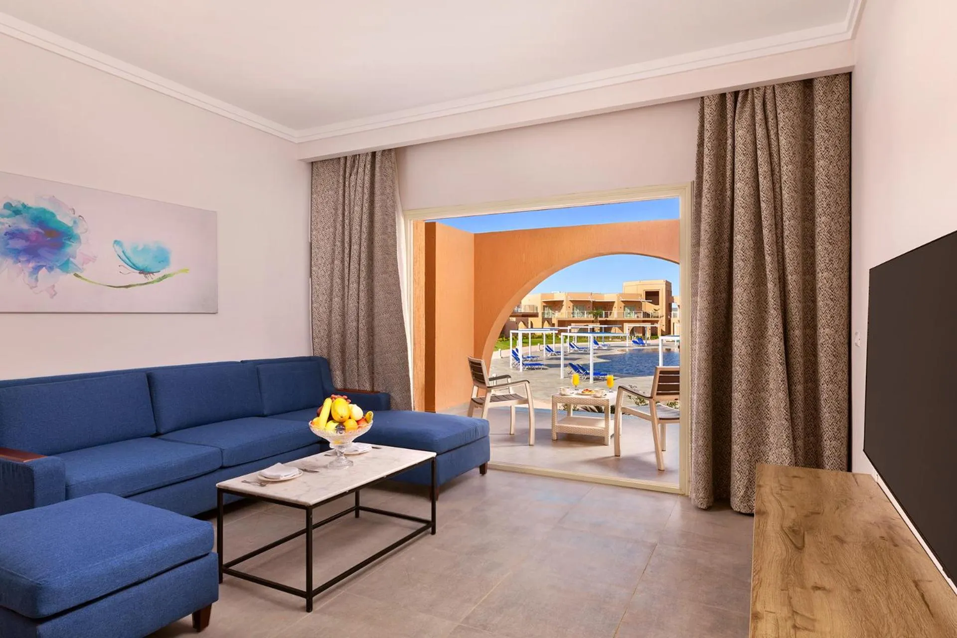 Seating area in Pickalbatros Jungle Aqua Park - Neverland Hurghada