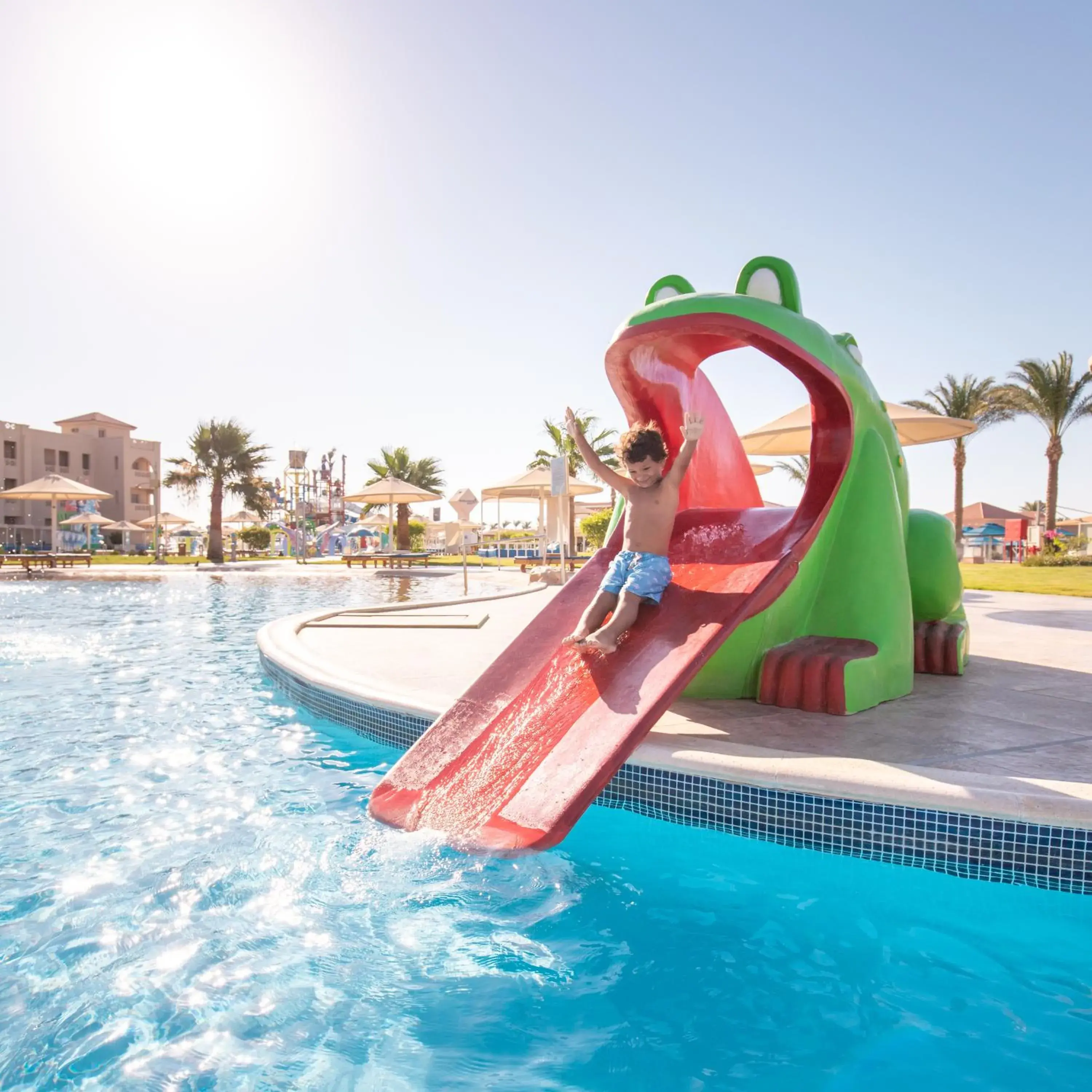 Swimming pool, Water Park in Pickalbatros Aqua Blu Resort - Hurghada