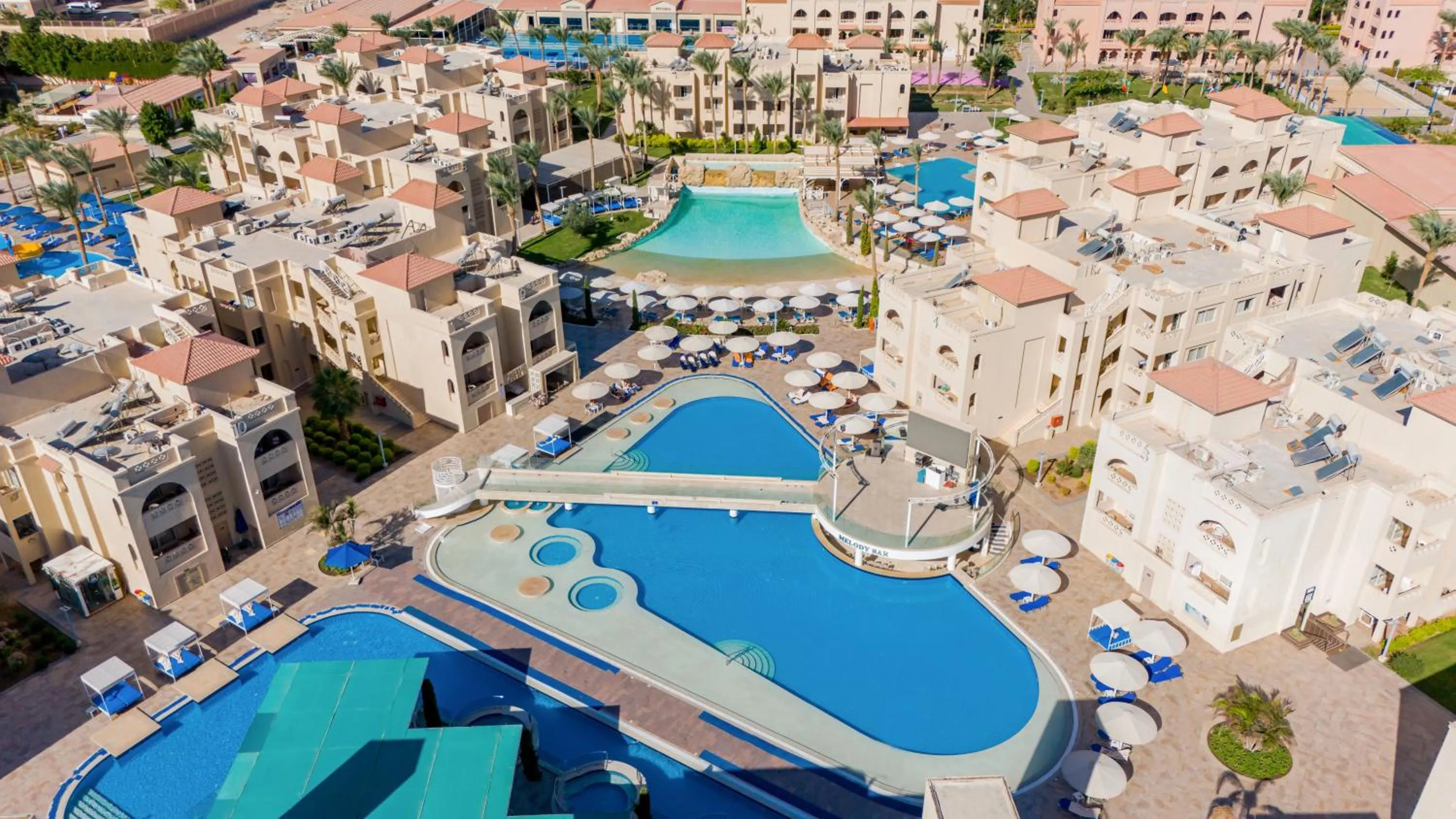 Bird's eye view in Pickalbatros Aqua Blu Resort - Hurghada