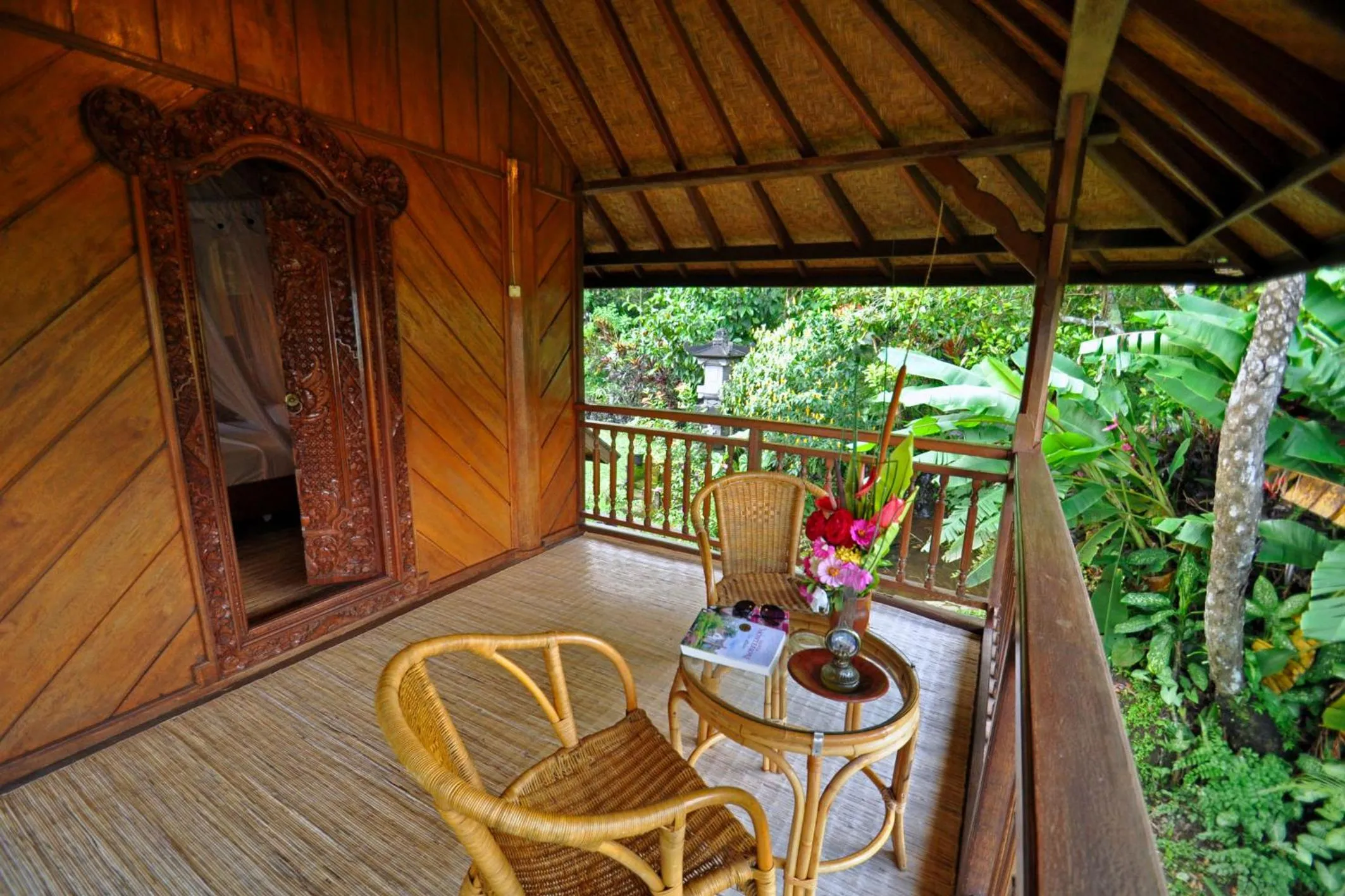 Balcony/Terrace in Puri Lumbung Cottages Restaurant & Spa Munduk