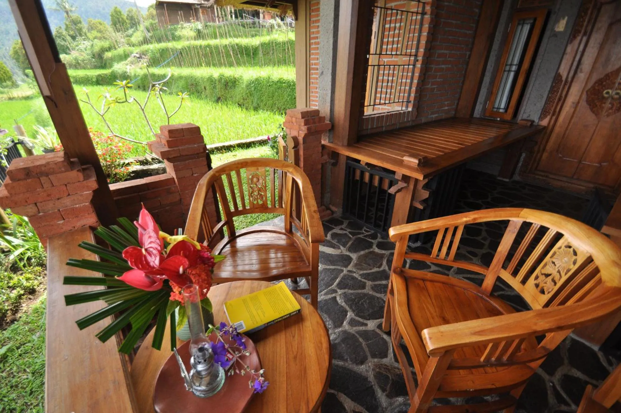 Balcony/Terrace in Puri Lumbung Cottages Restaurant & Spa Munduk