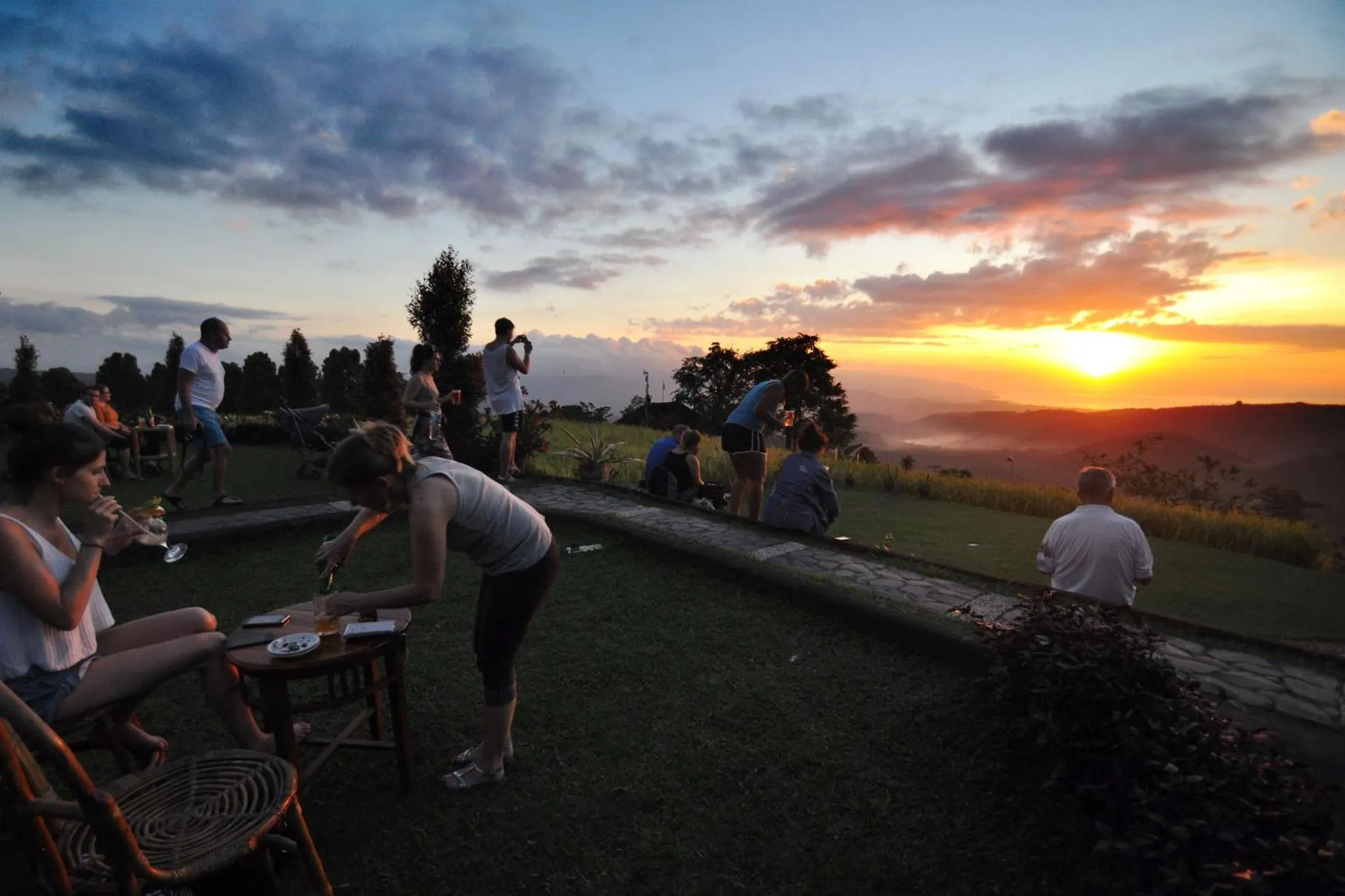 Sunset in Puri Lumbung Cottages Restaurant & Spa Munduk