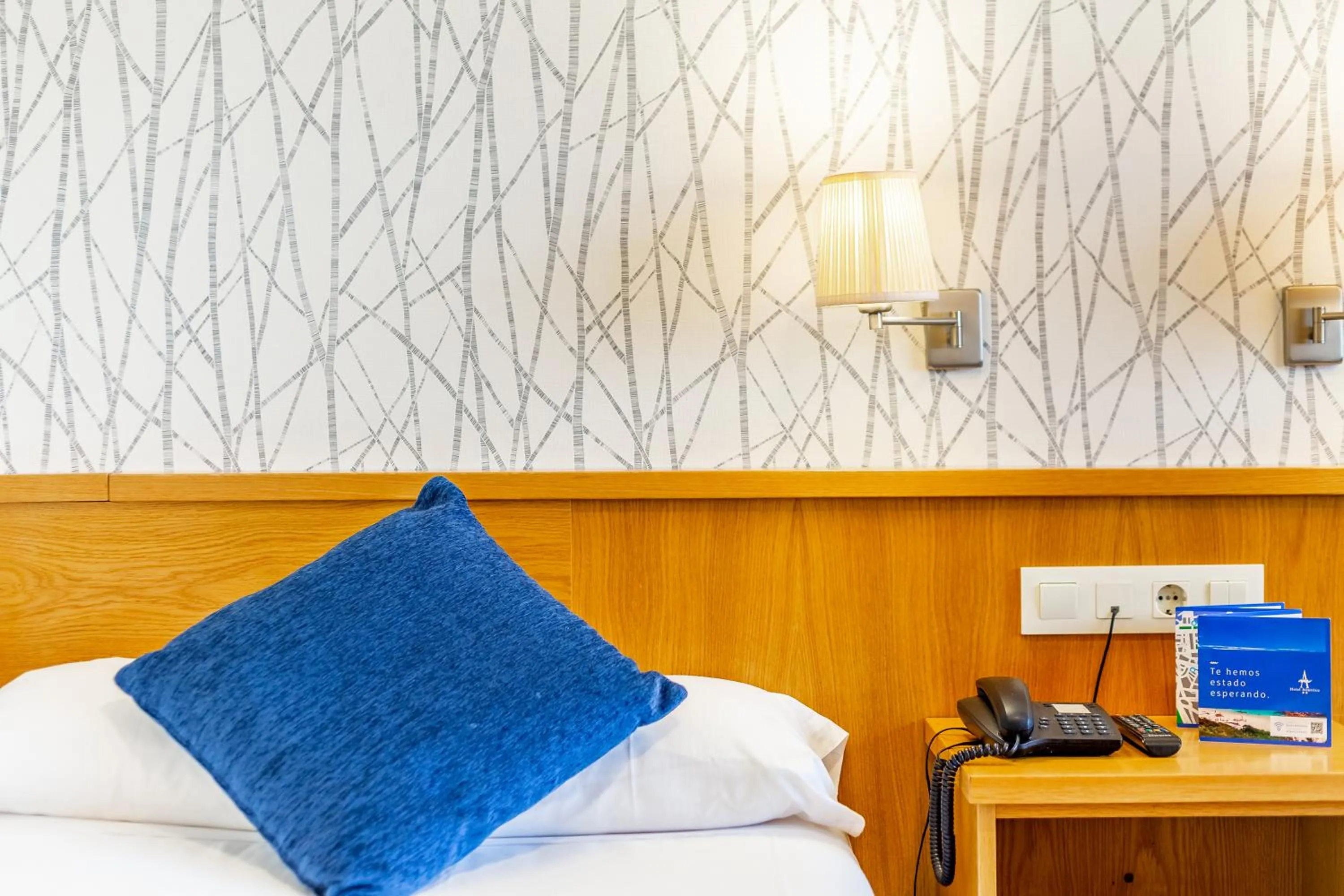 Decorative detail, Bed in Hotel Atlántico Vigo