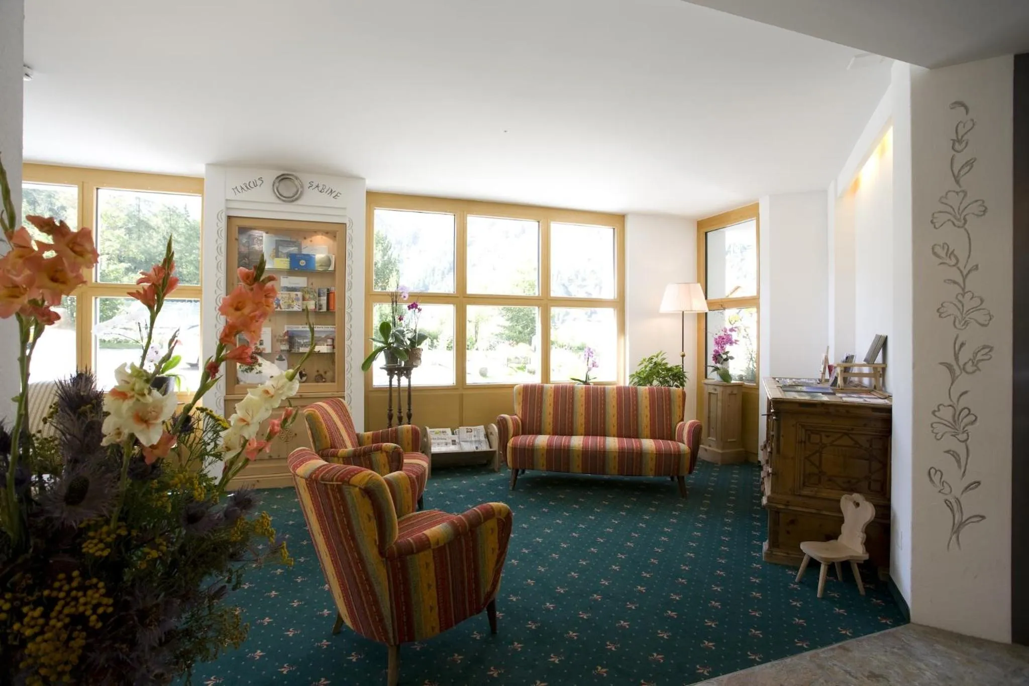 Lobby or reception in Hotel Seraina