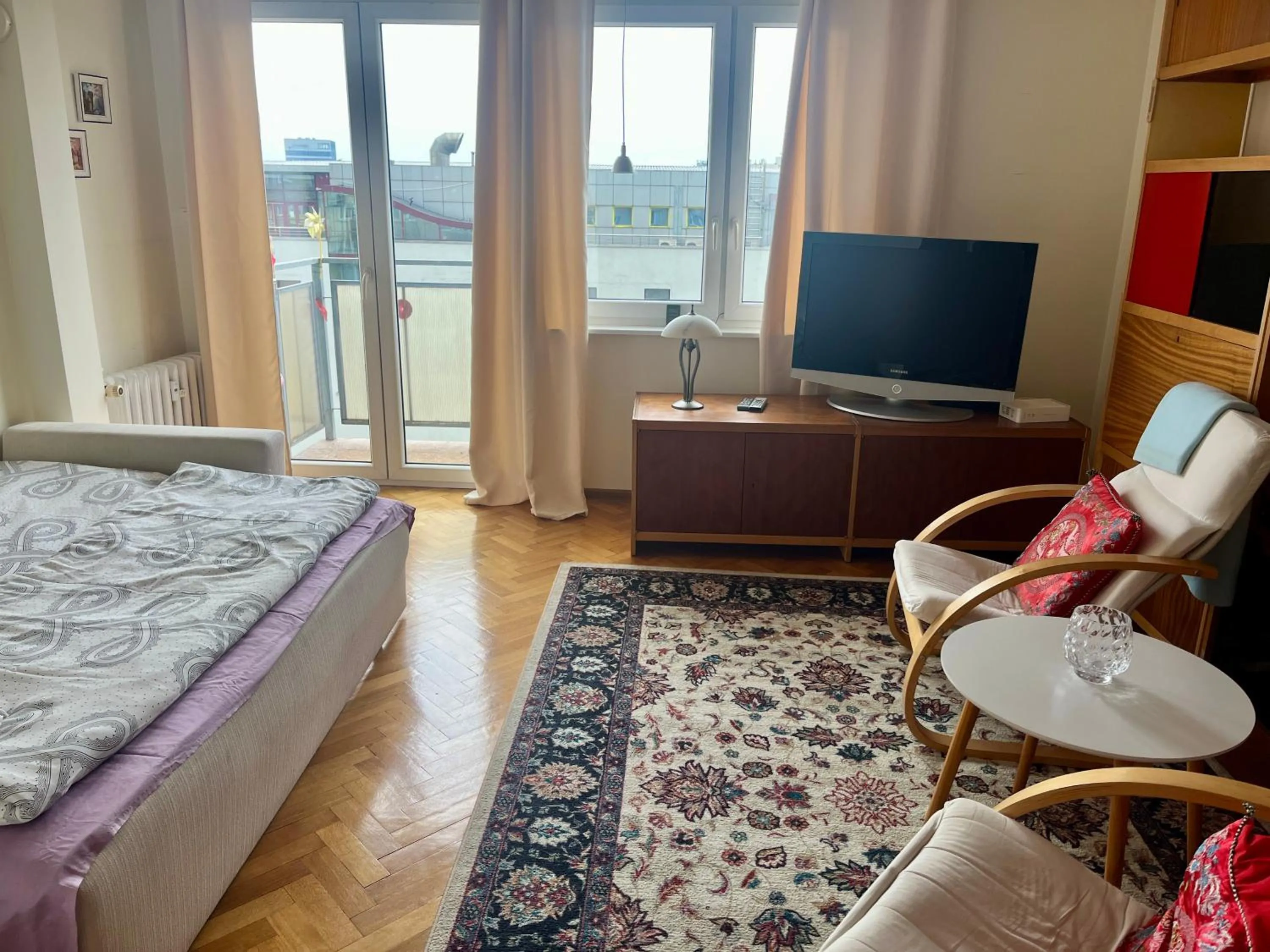 Bed in Stylowy apartament Centrum Gdyni