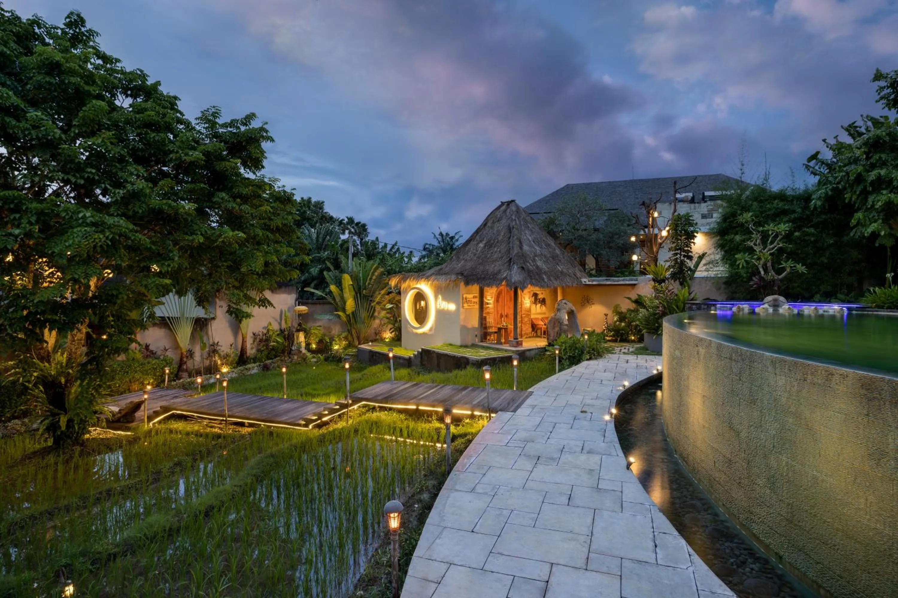Garden view in Lalasa Villas Canggu