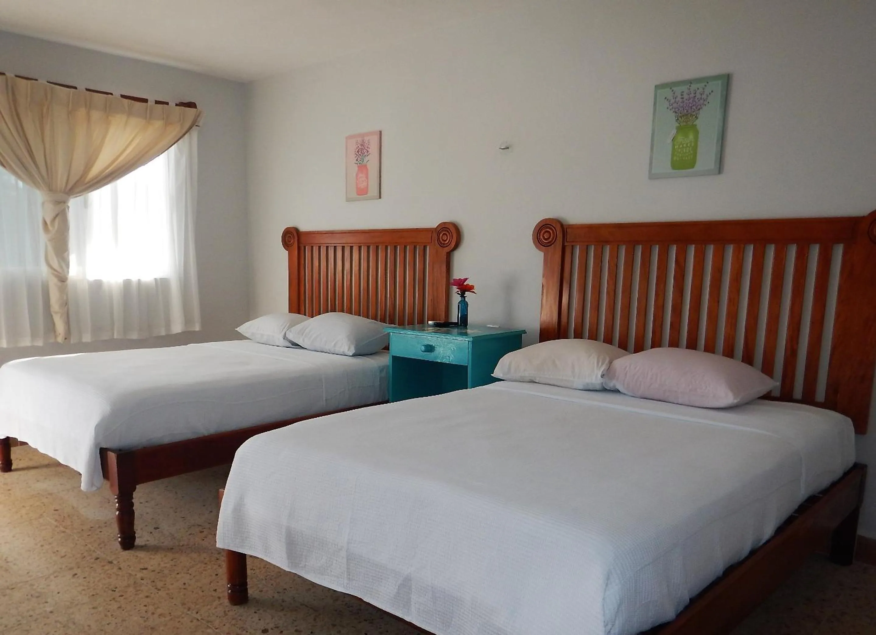 Bed in Blue Coconut Cancun Hotel