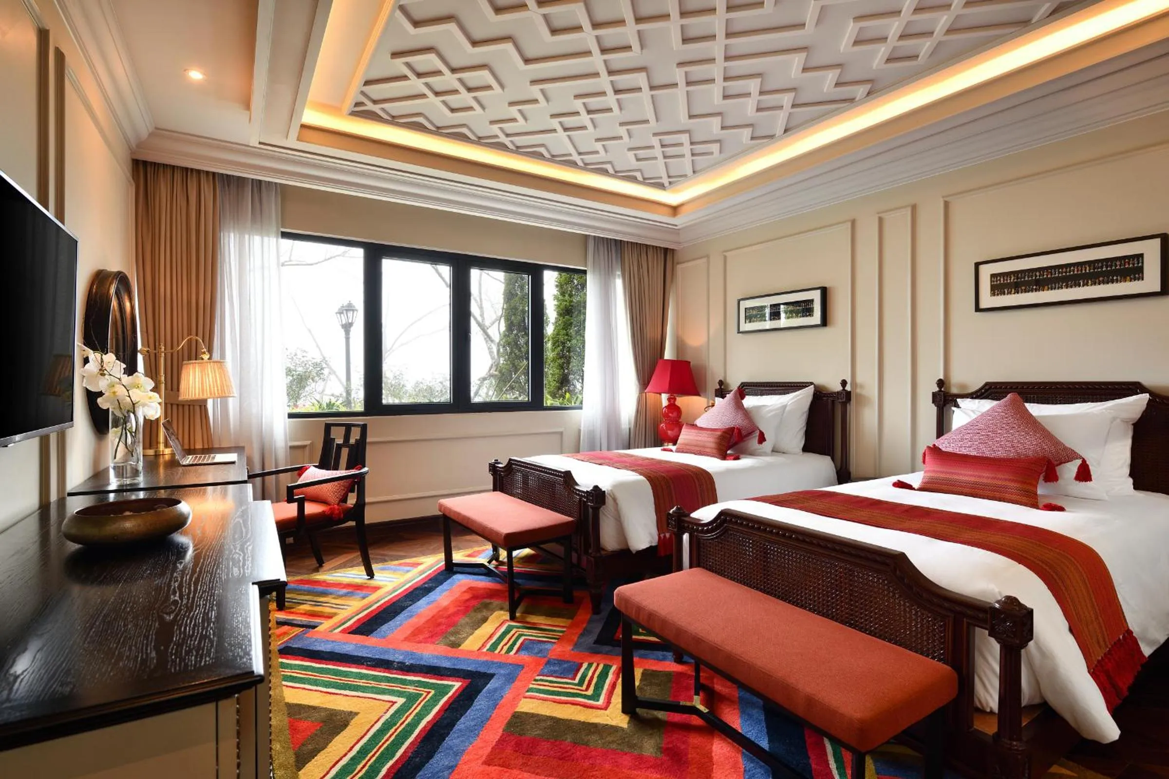 Bed in Silk Path Grand Sapa Resort & Spa