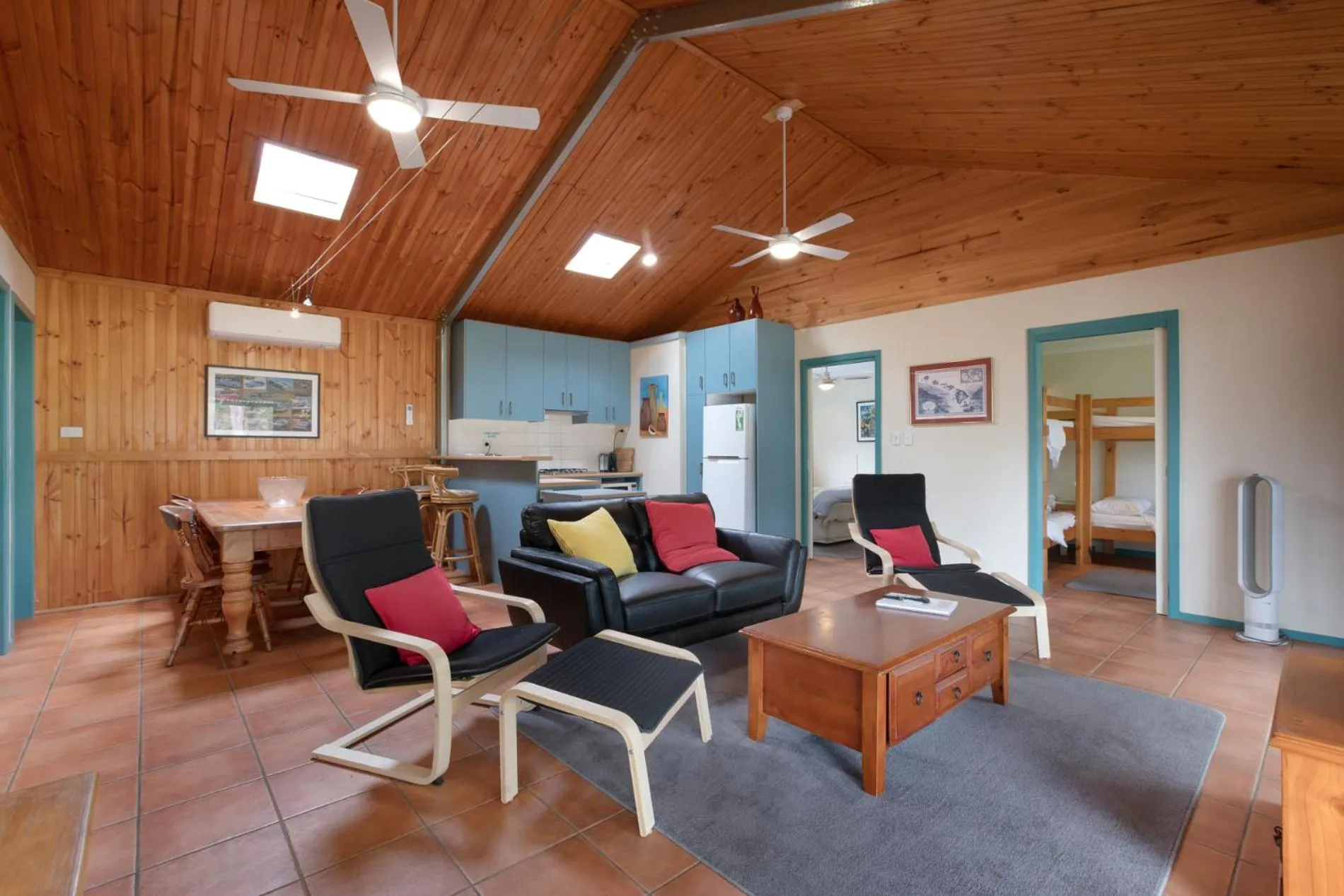 Living room in Banksia Park Cottages