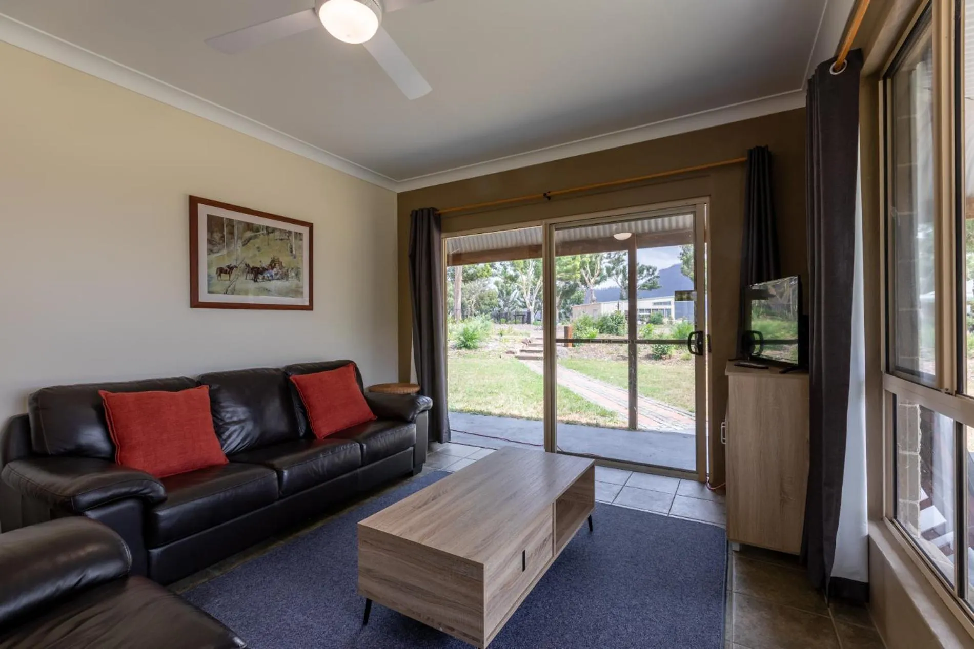 Living room in Banksia Park Cottages