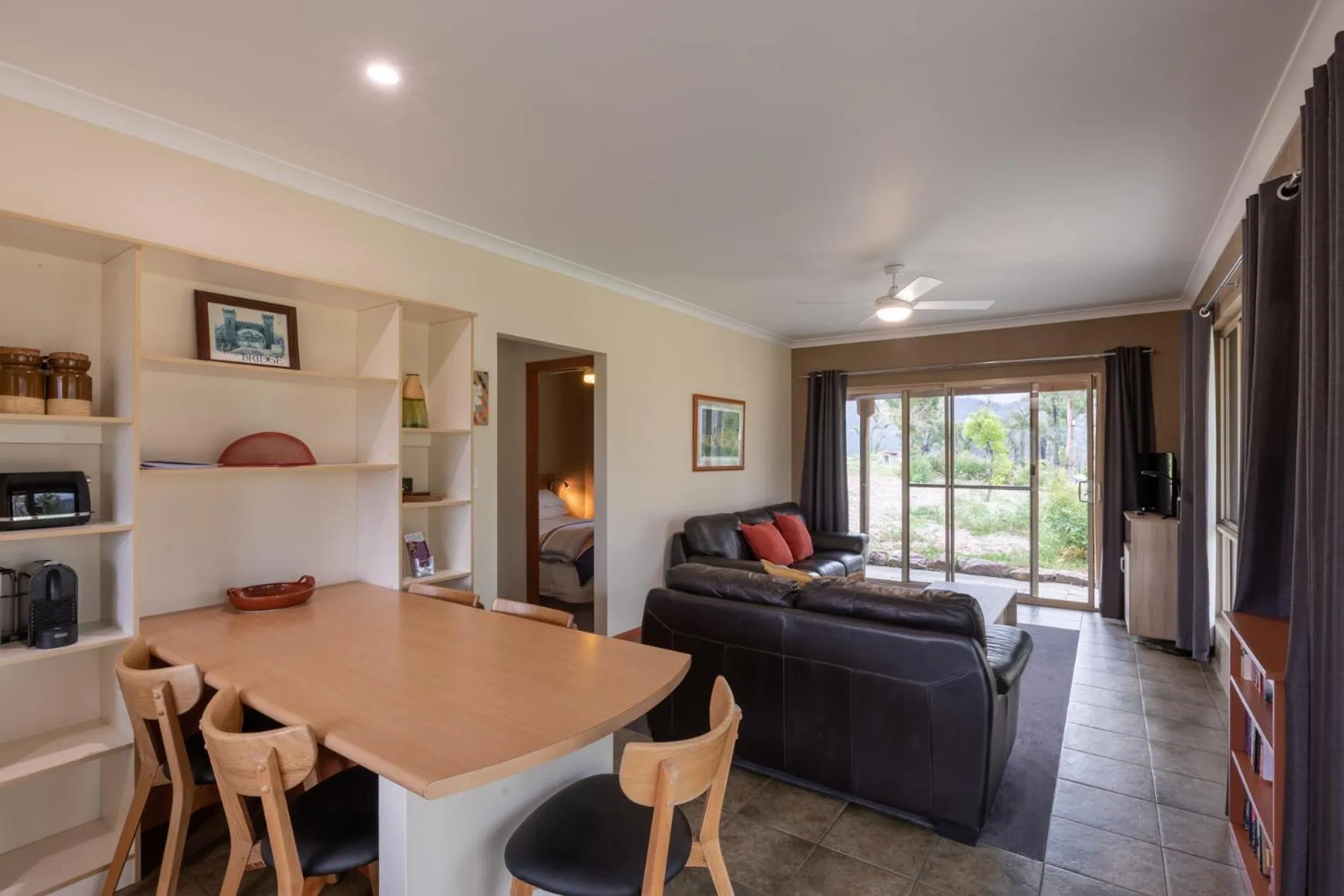 Living room in Banksia Park Cottages