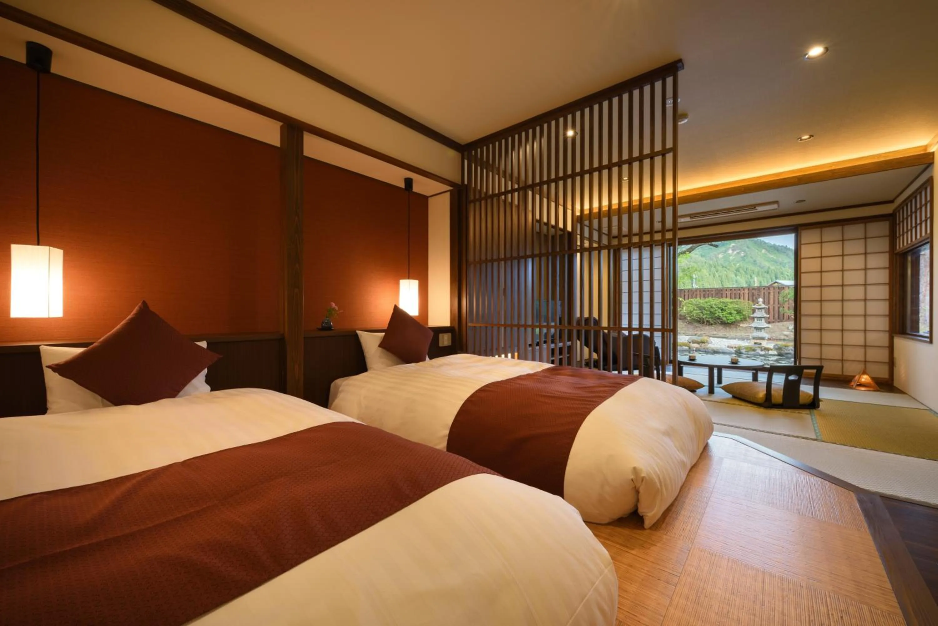 Bedroom, Bed in Onogawa Onsen Kajikaso