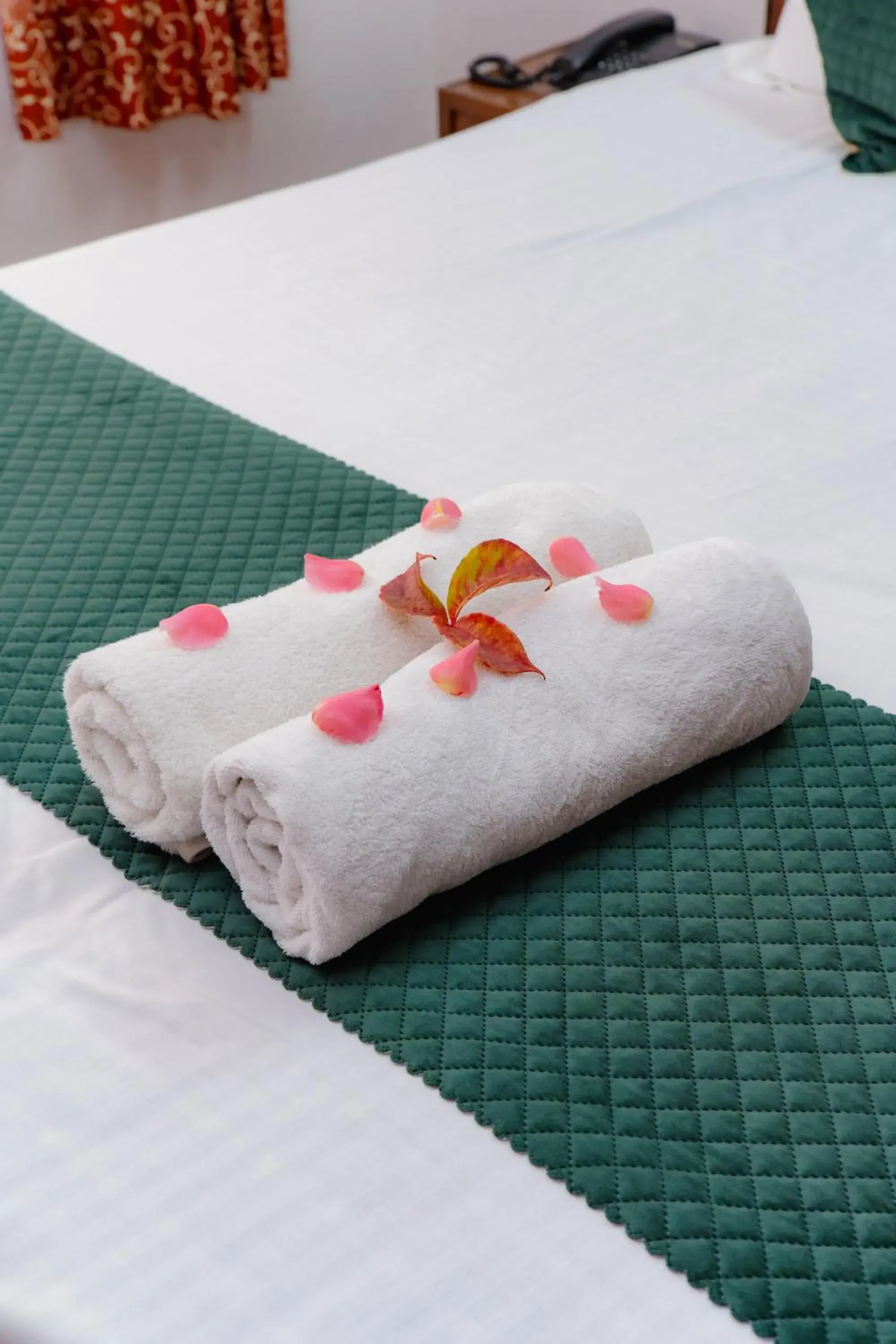 Decorative detail, Bed in Hotel Victoriya Palace,Mcleod Ganj Decorative detail, Bed in Hotel Victoriya Palace,Mcleod Ganj