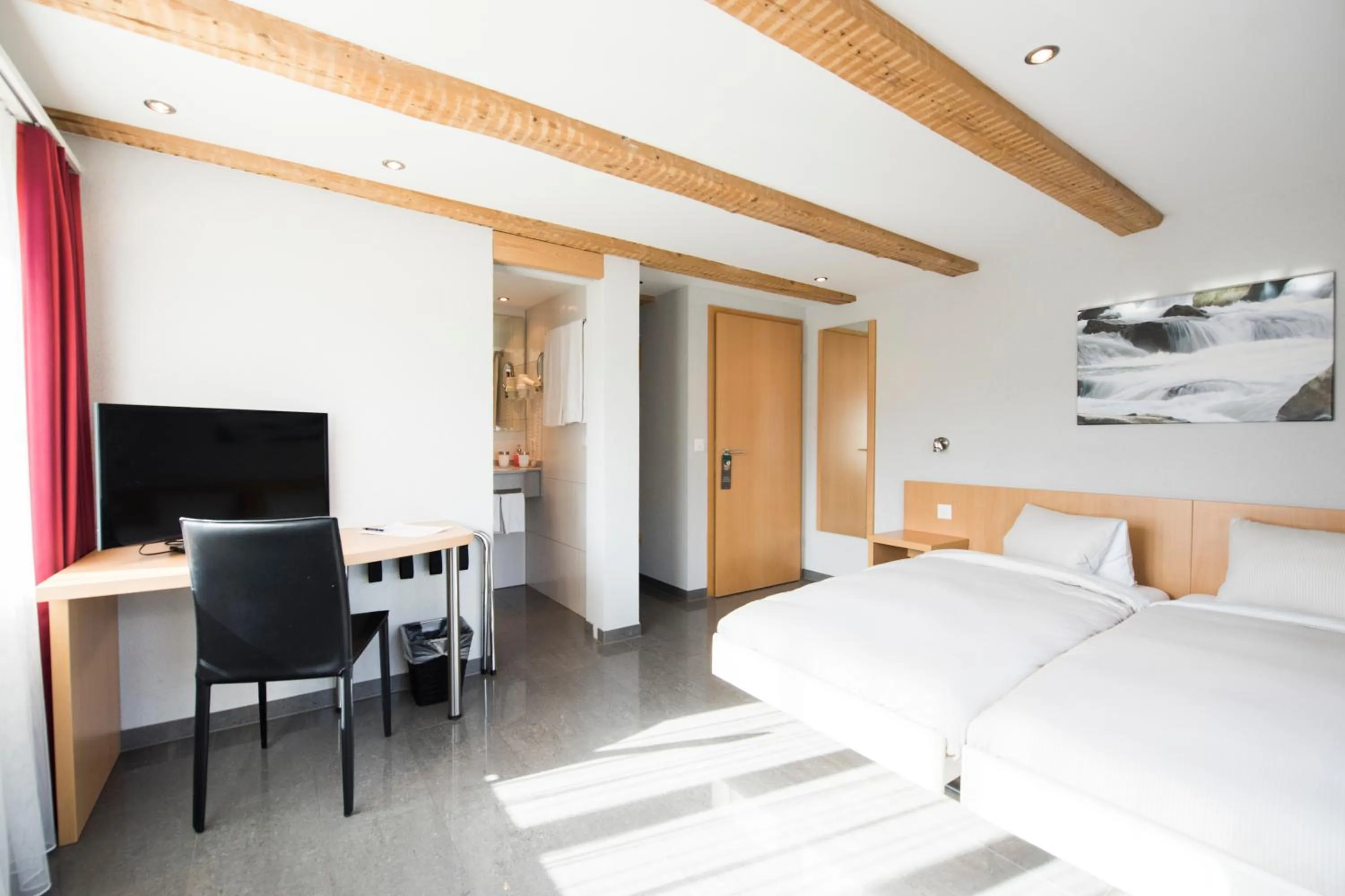 Bedroom, Bed in Hotel Restaurant Neuhaus