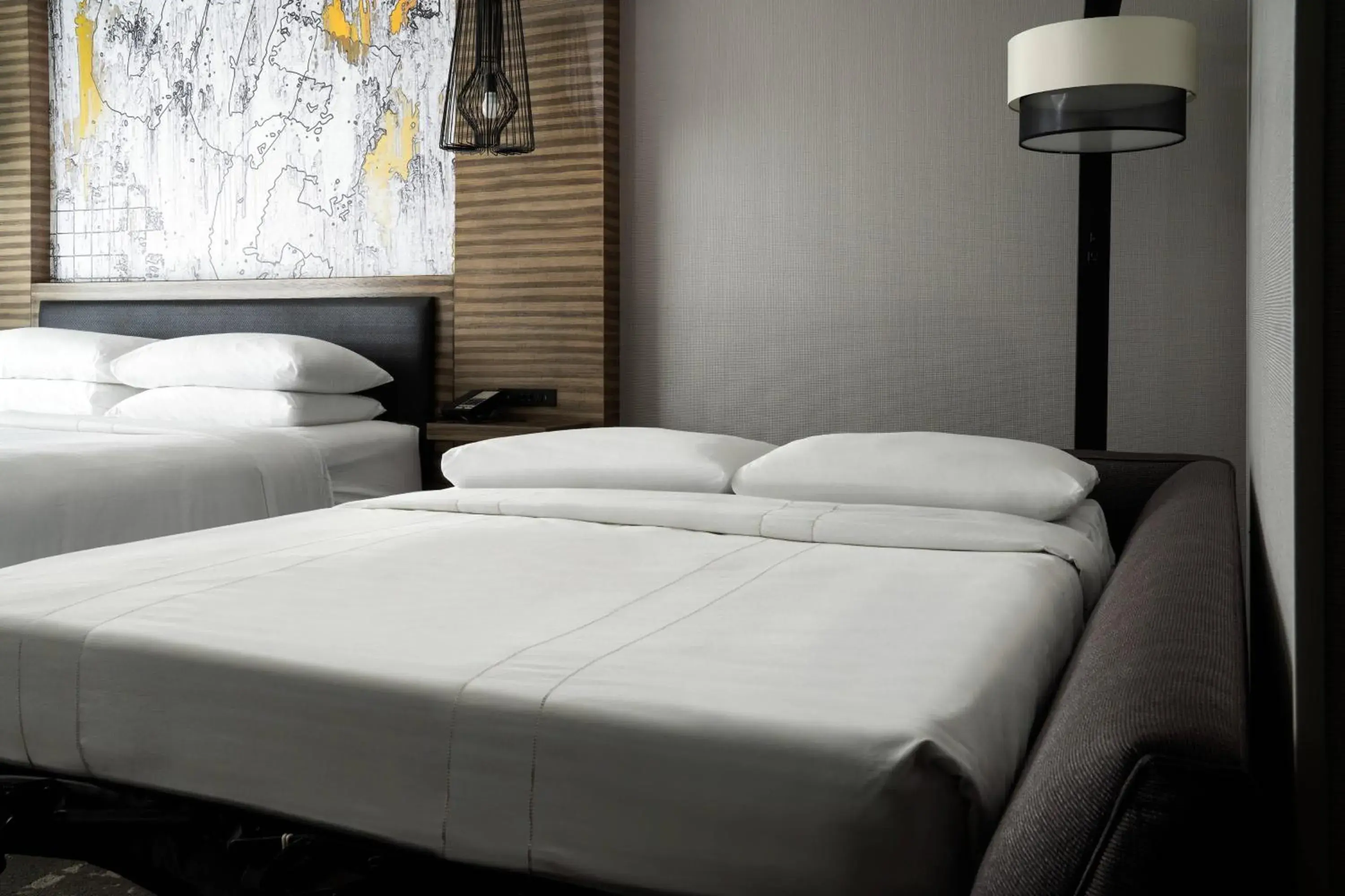 King Room with Sofa Bed and Adapted Tub - Mobility Accessible in Marriott Indianapolis North King Room with Sofa Bed and Adapted Tub - Mobility Accessible in Marriott Indianapolis North