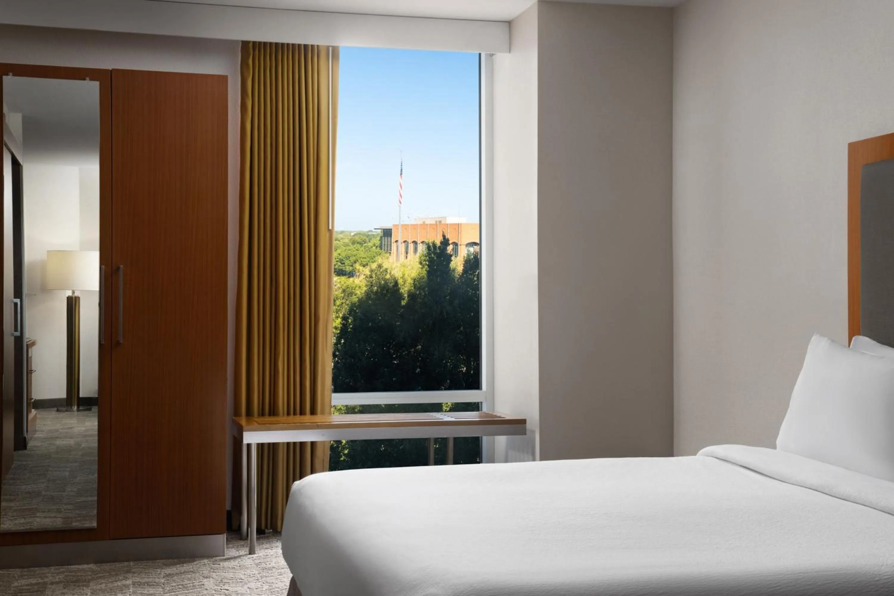 Photo of the whole room, Bed in SpringHill Suites Indianapolis Downtown