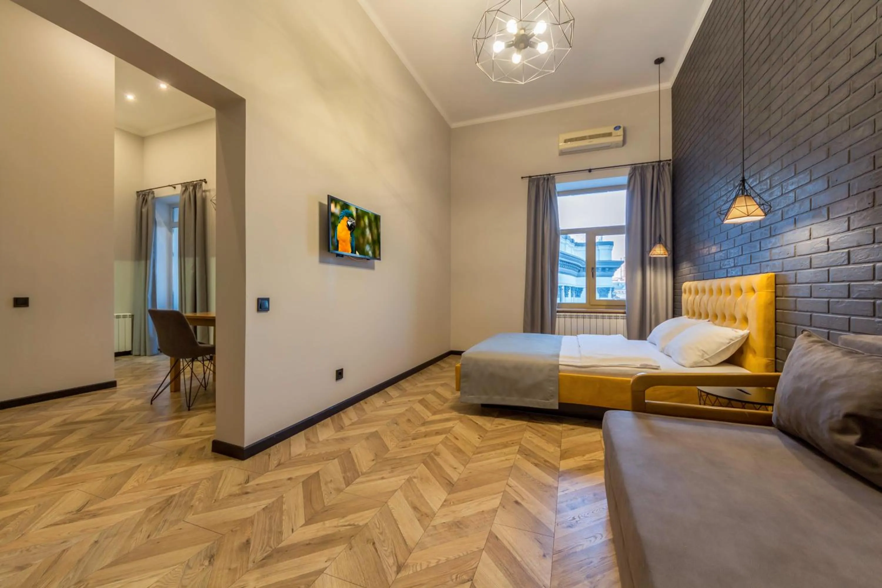 Bed in Idea Design Apart-Hotel Prorizna