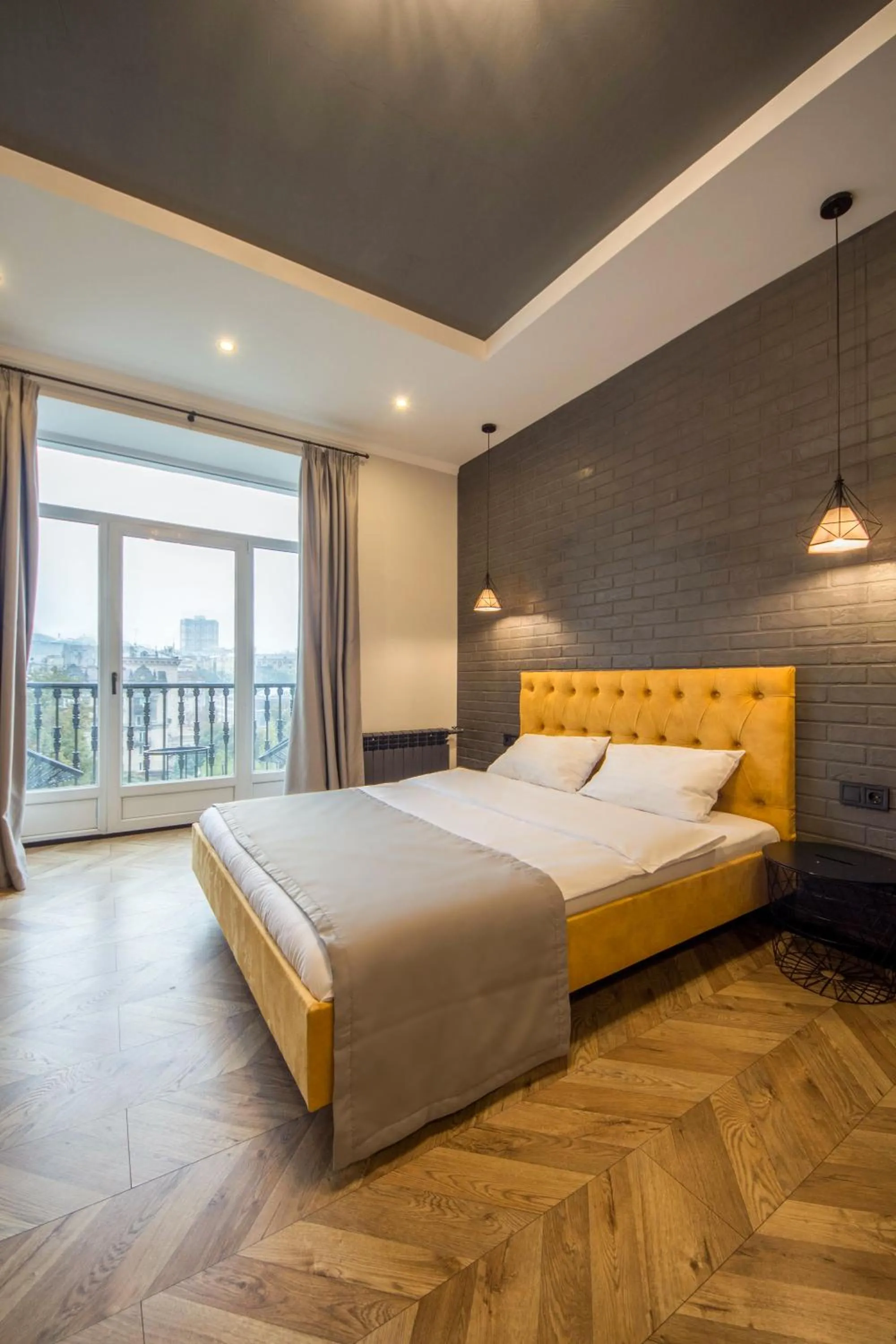Bed in Idea Design Apart-Hotel Prorizna