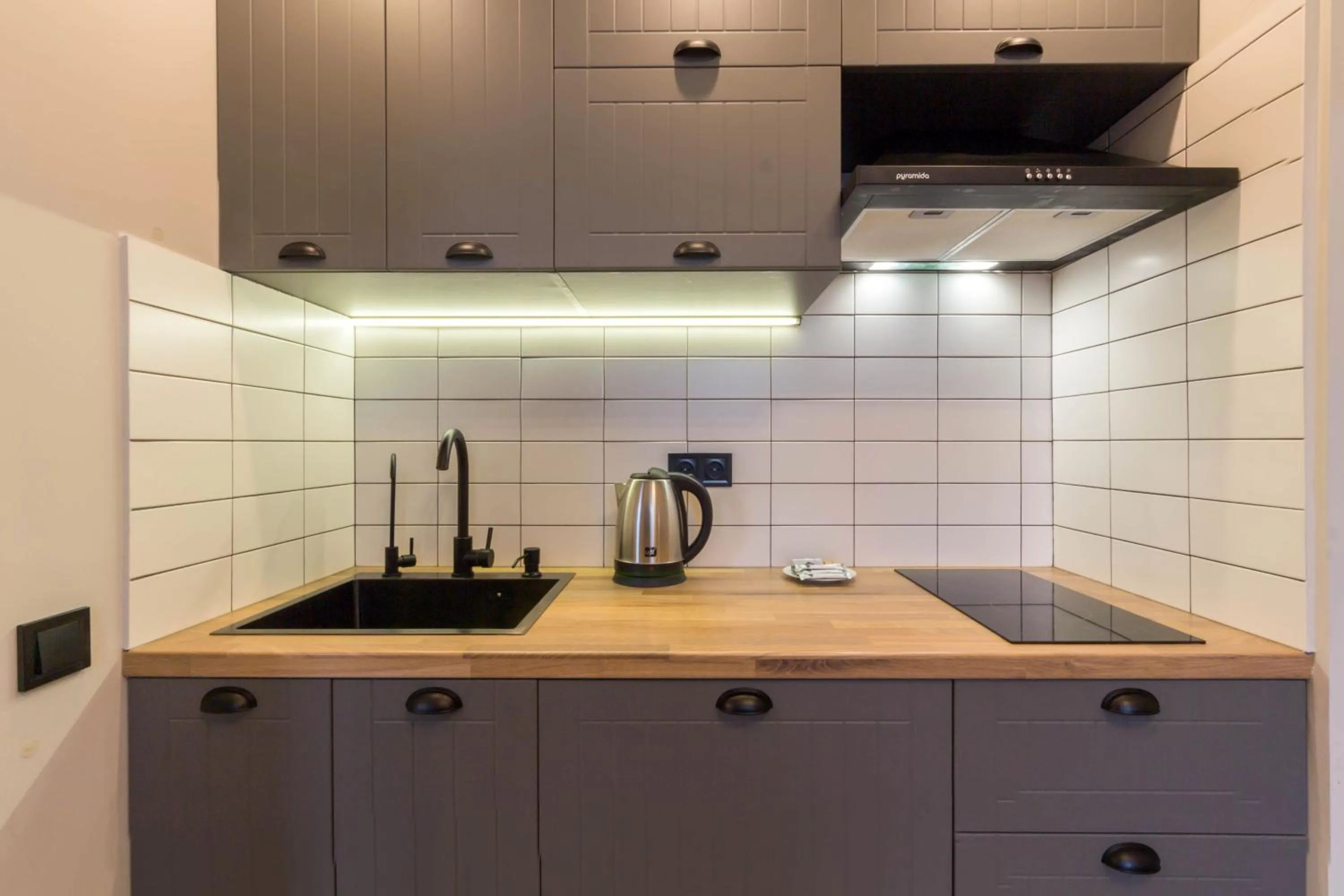 Kitchen or kitchenette in Idea Design Apart-Hotel Prorizna