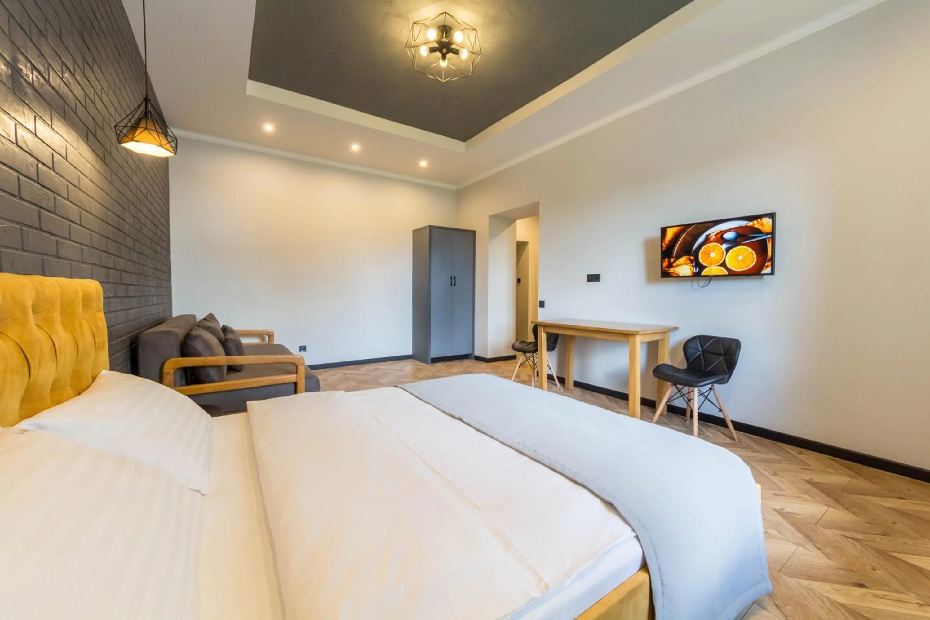 Bed in Idea Design Apart-Hotel Prorizna