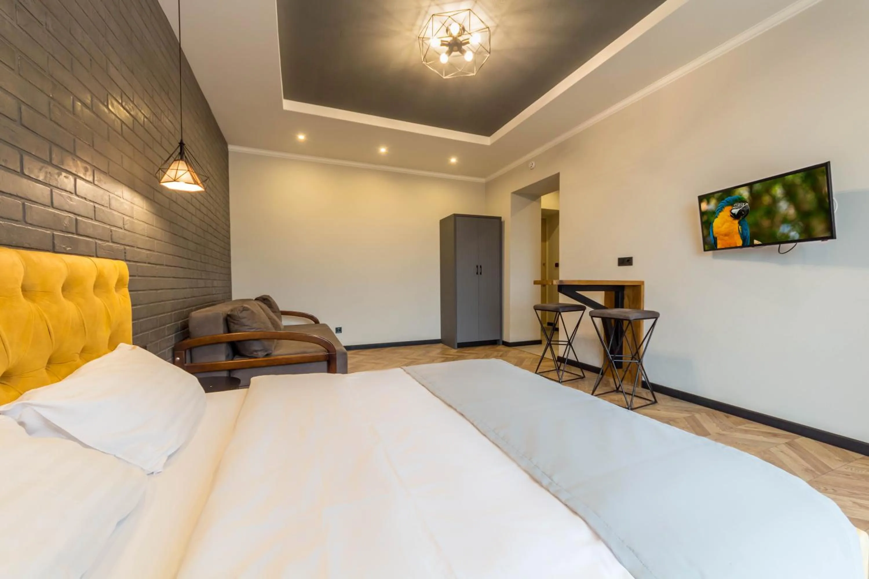 Bed in Idea Design Apart-Hotel Prorizna