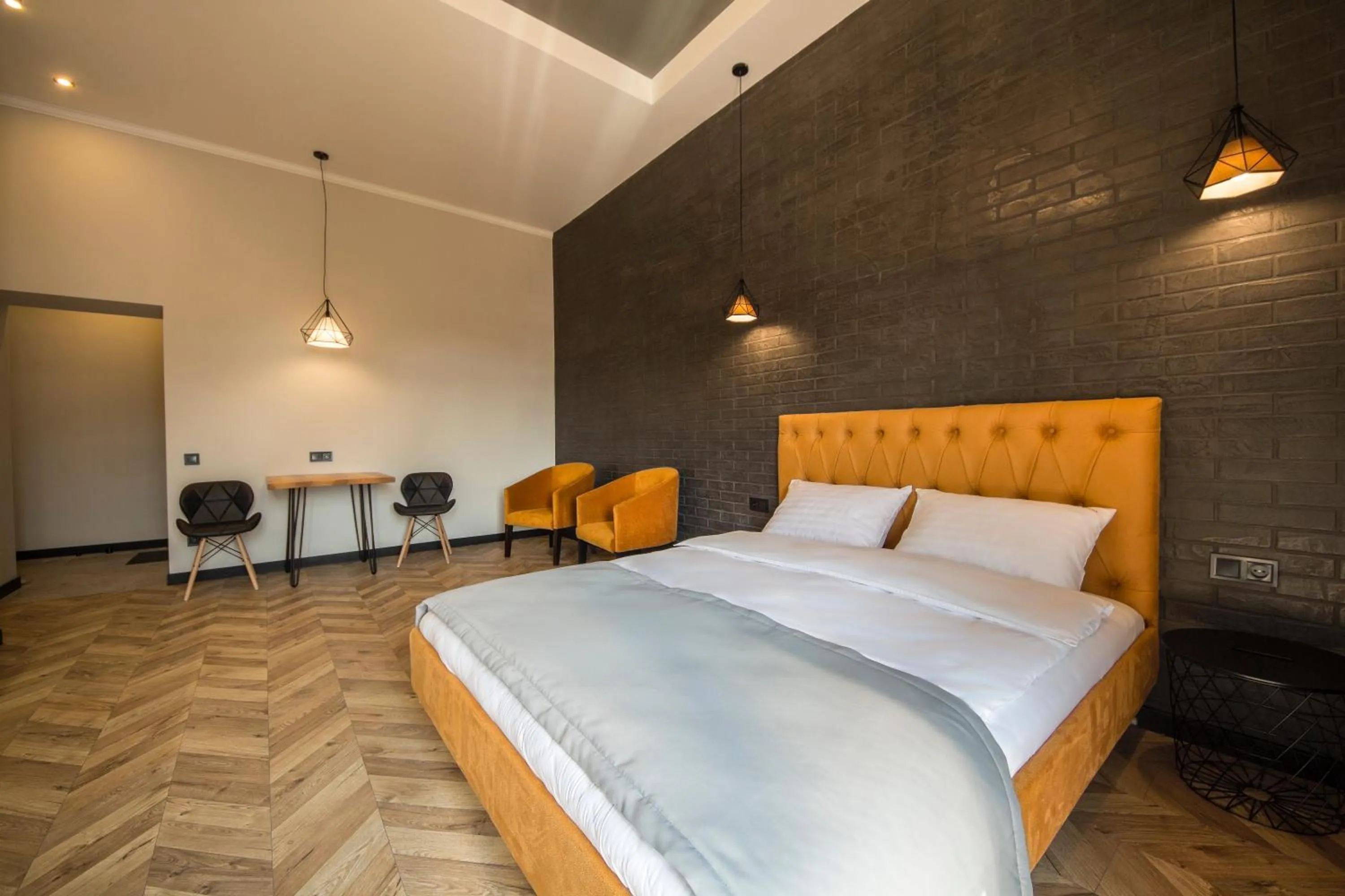 Bed in Idea Design Apart-Hotel Prorizna