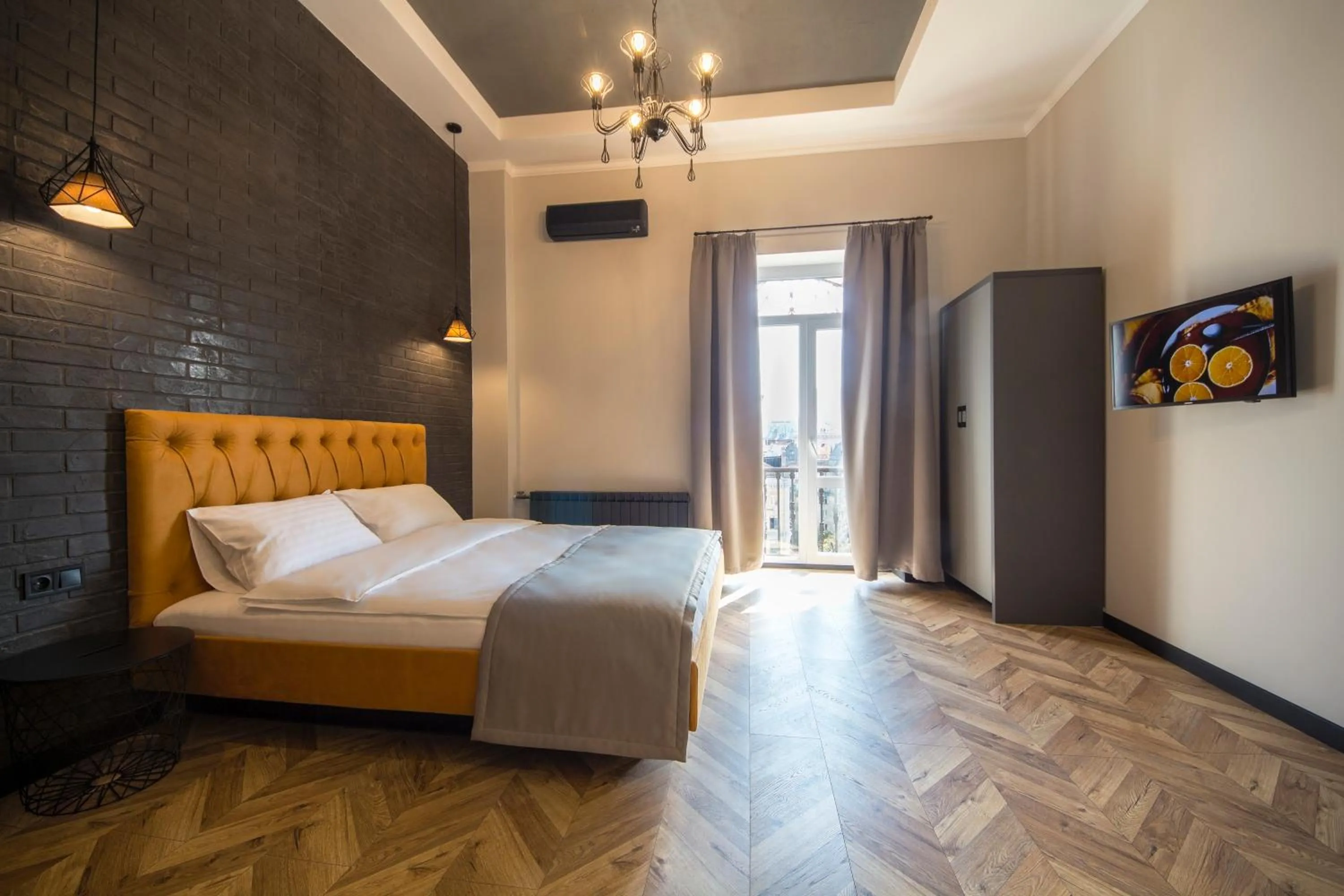 Bed in Idea Design Apart-Hotel Prorizna