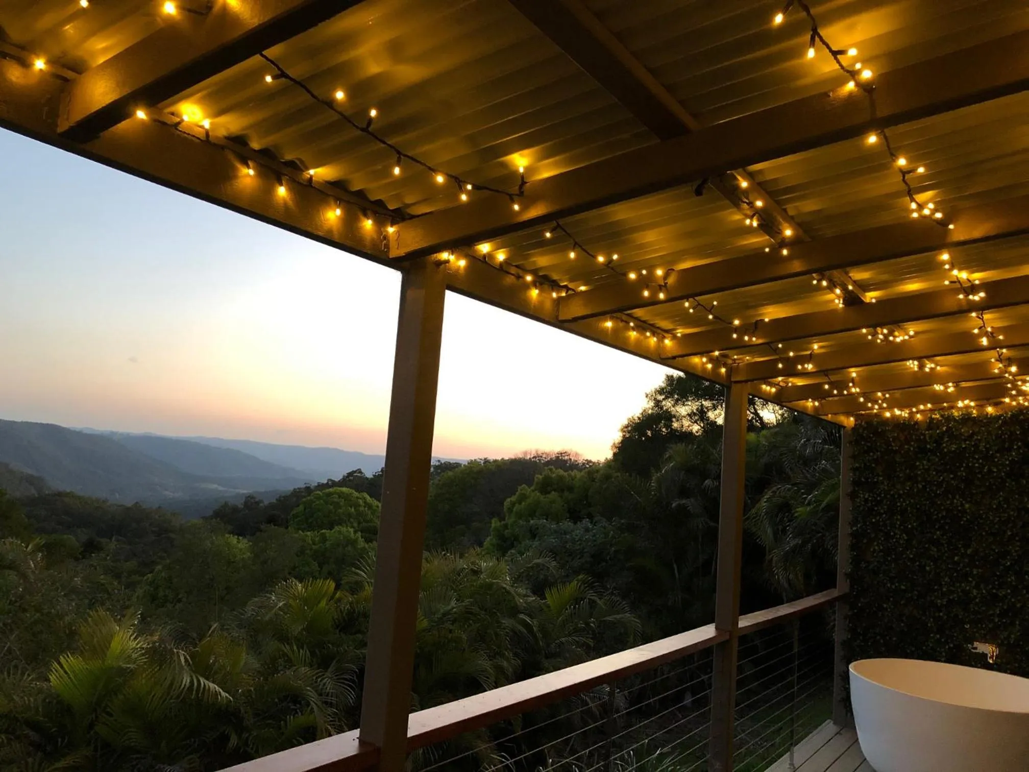 Balcony/Terrace in Maleny Luxury Cottages