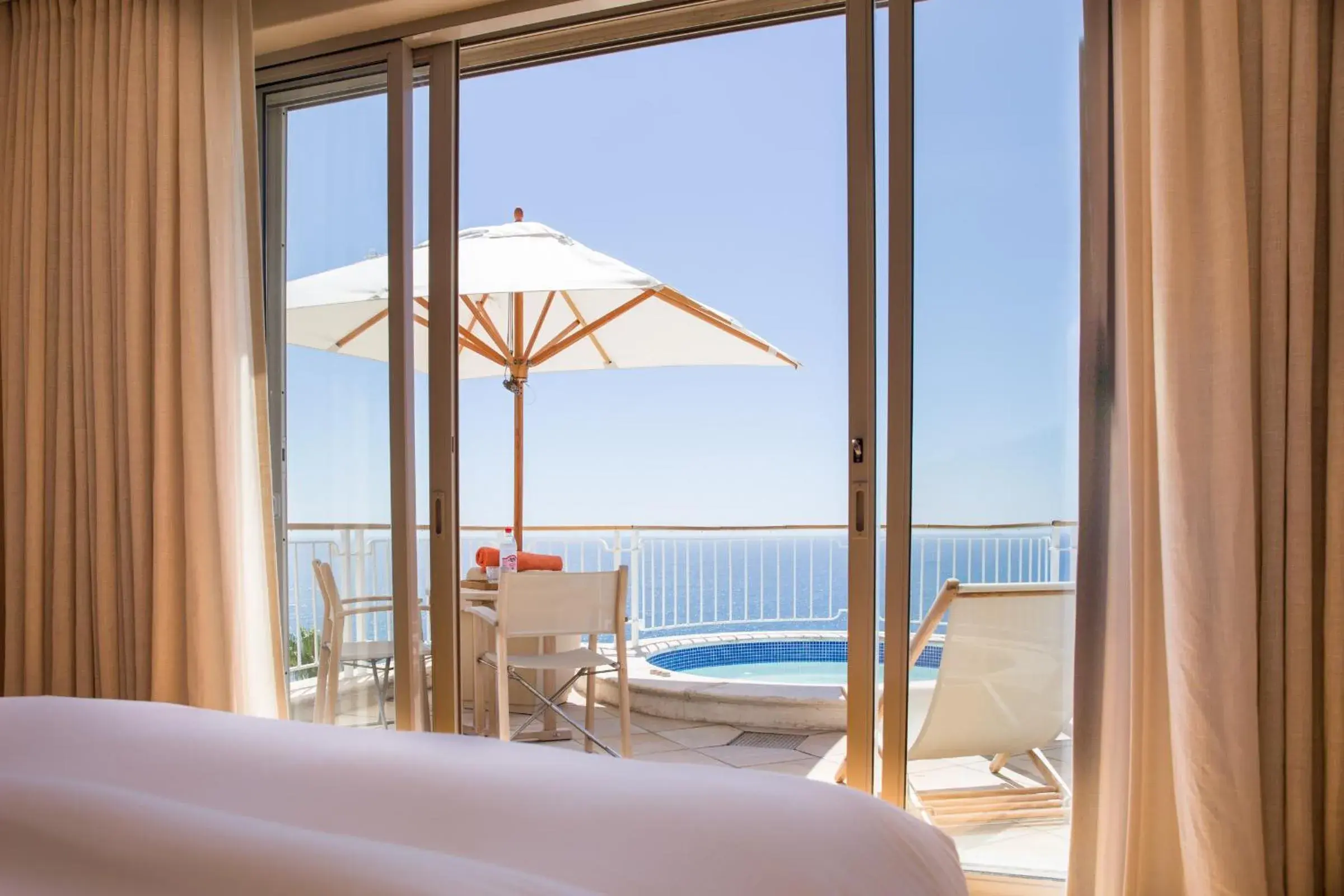 Balcony/Terrace, Bed in Compass House Boutique Hotel - Adults Only Balcony/Terrace, Bed in Compass House Boutique Hotel - Adults Only