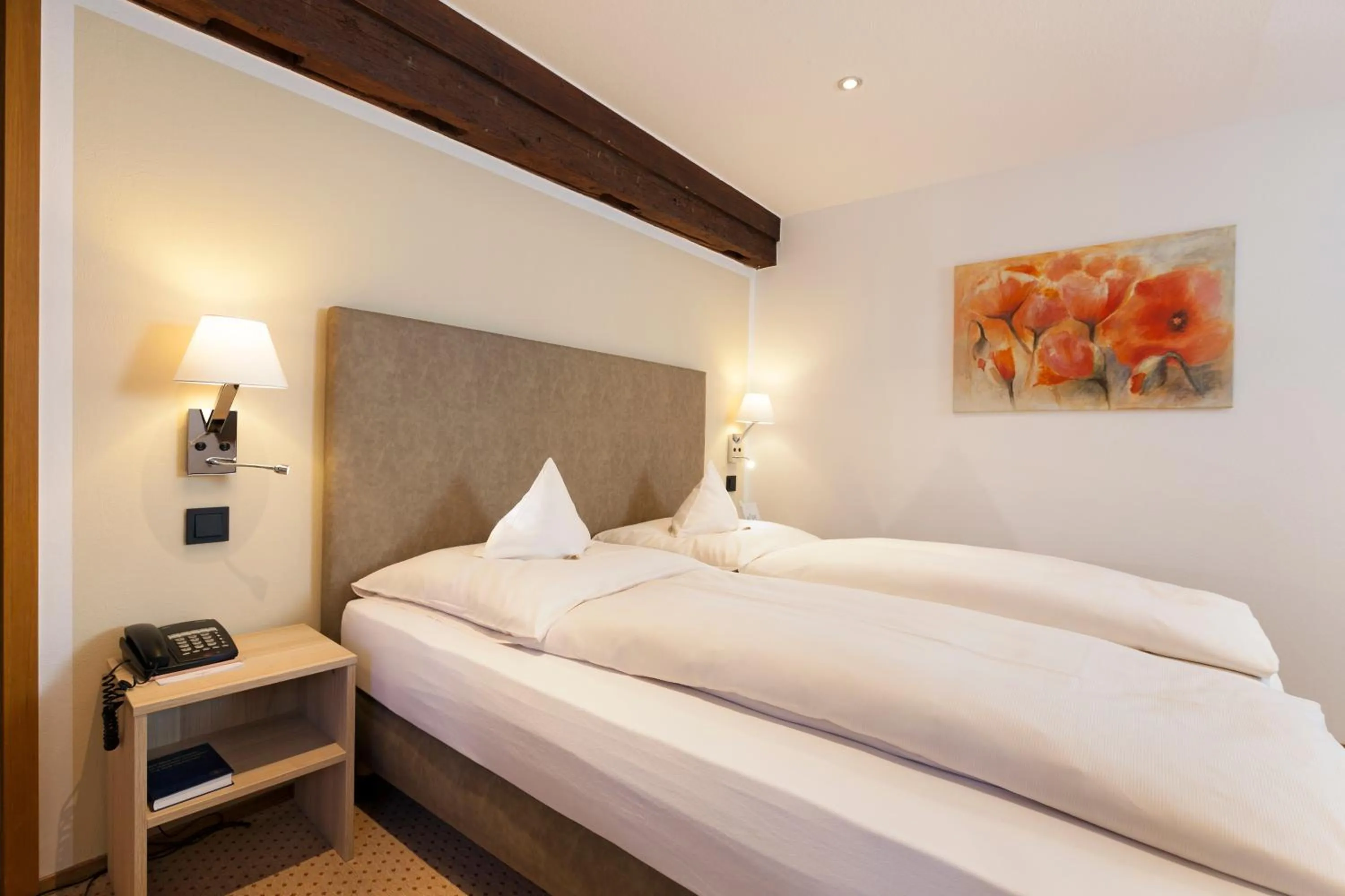 Photo of the whole room, Bed in Romantik Hotel Johanniter-Kreuz