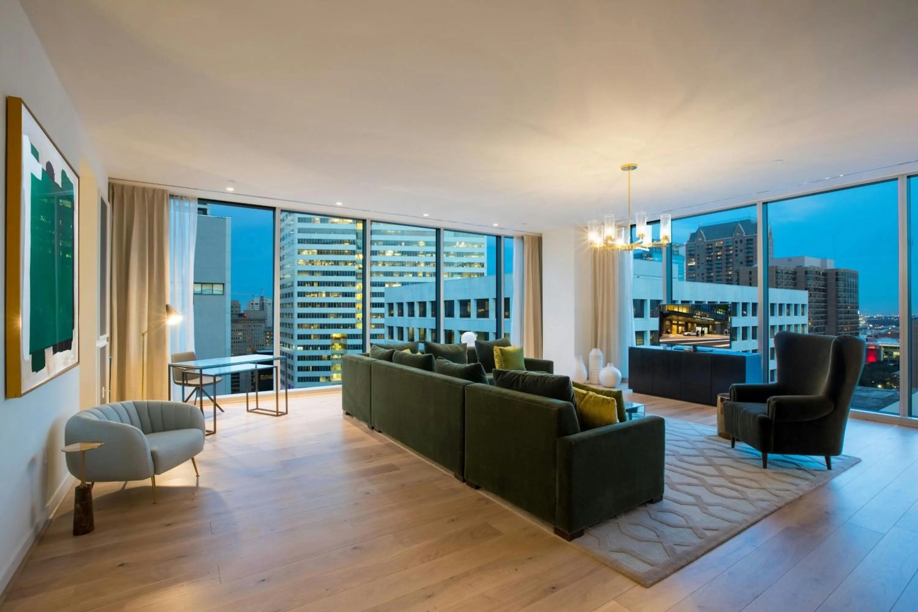 Living room in The Laura Hotel, Houston Downtown, Autograph Collection