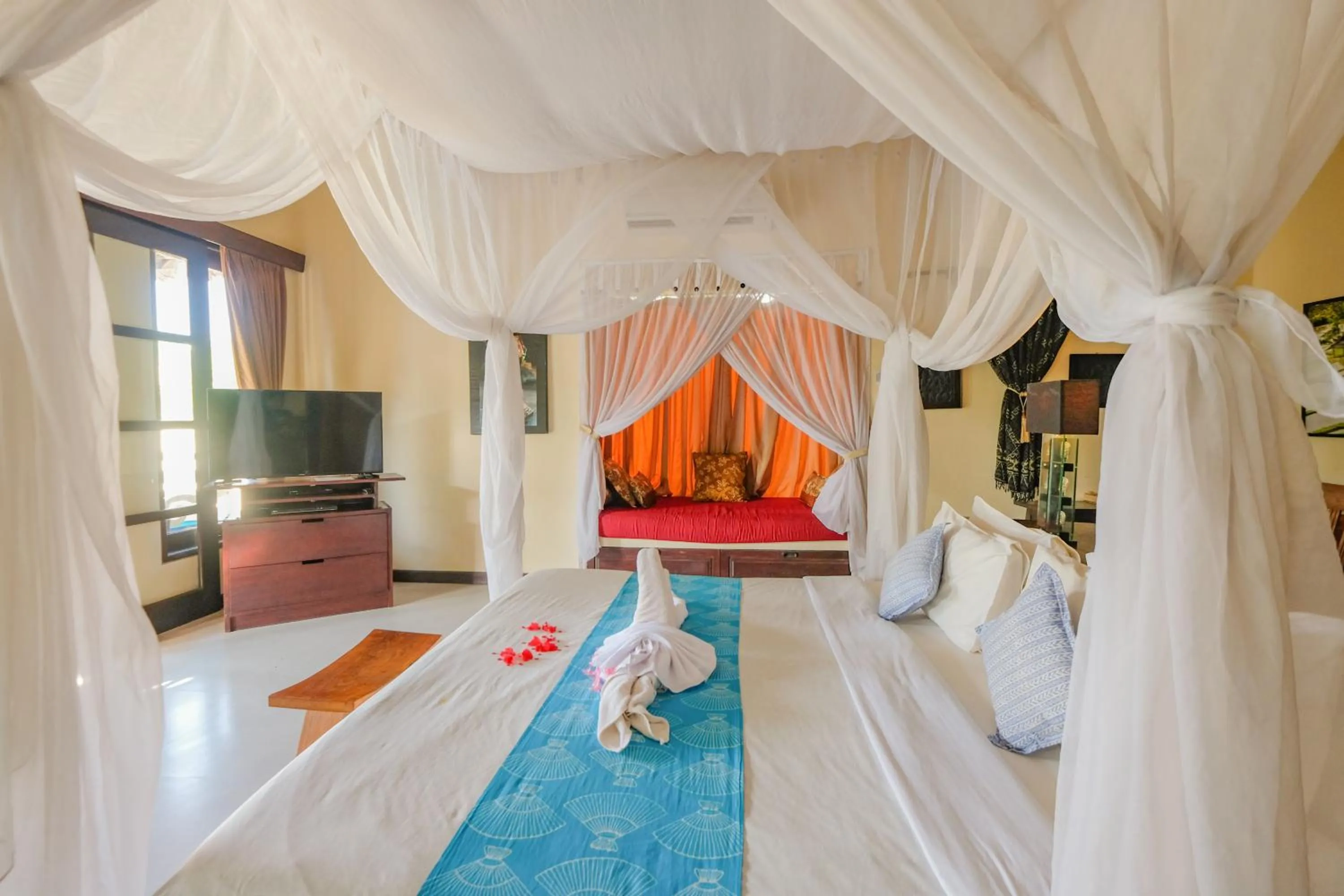 Bed in Amertha Bali Villas