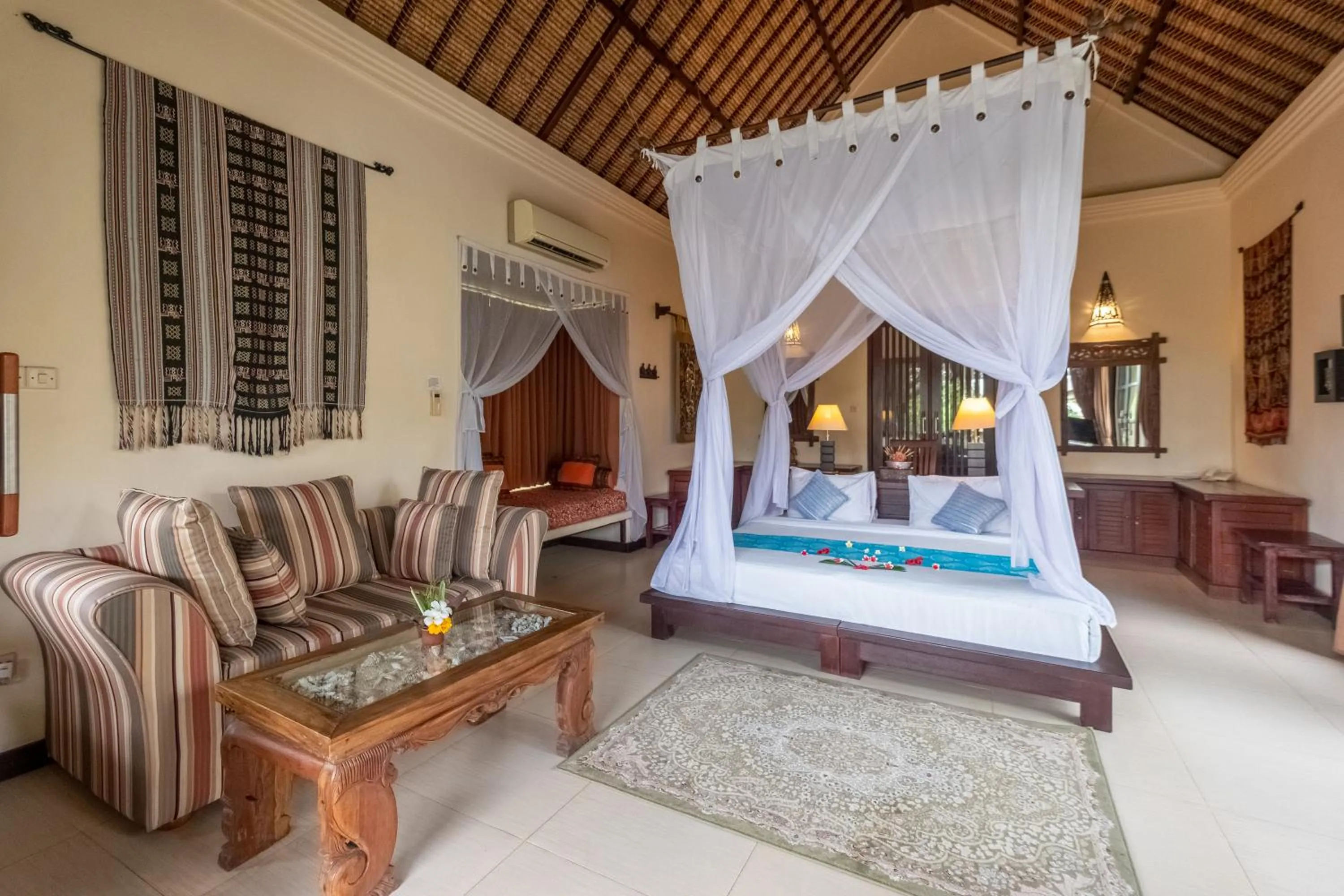 Bed in Amertha Bali Villas