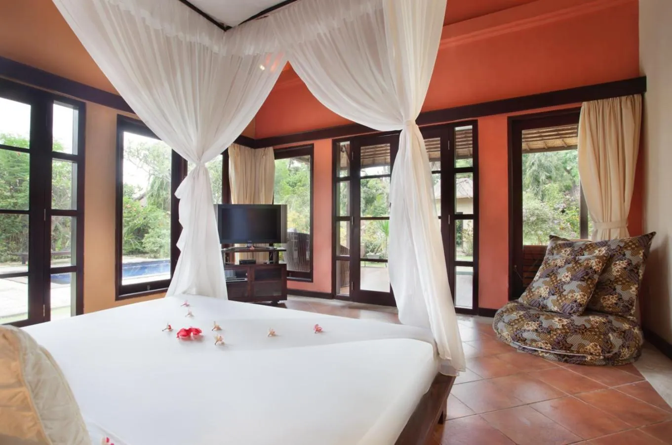 Bed in Amertha Bali Villas