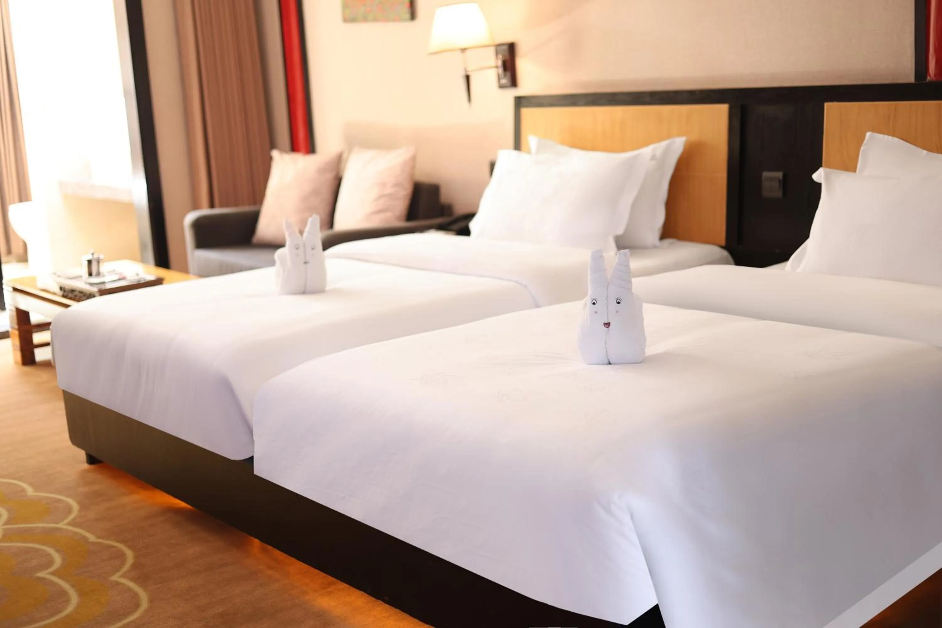 Bed in Lijiang Wangfu Hotel