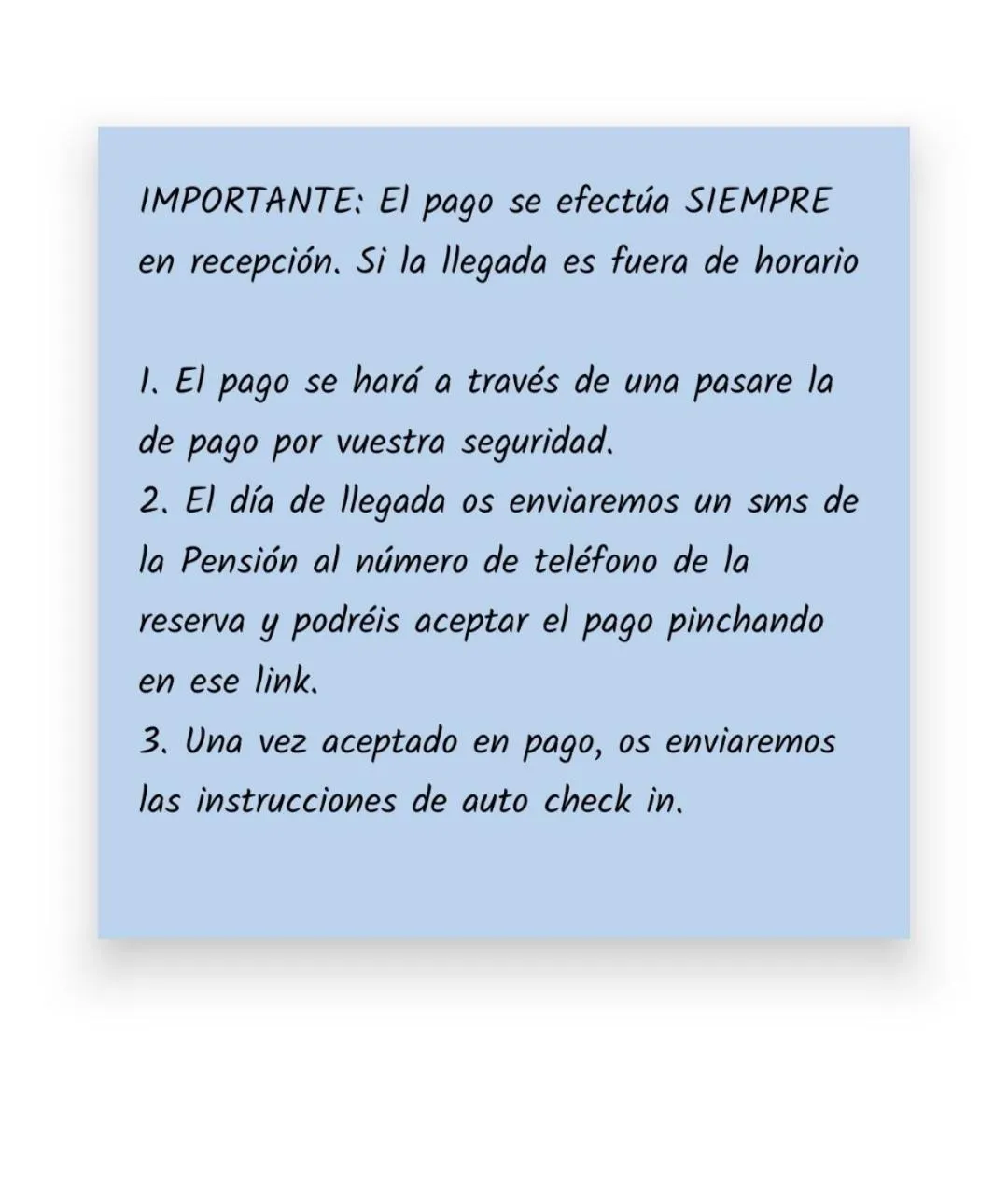 Text overlay in Pensión Altair
