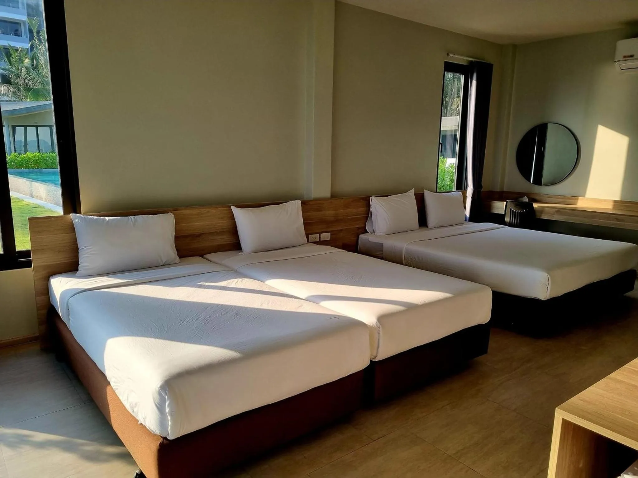 Bed in Rayong Chalet Resort