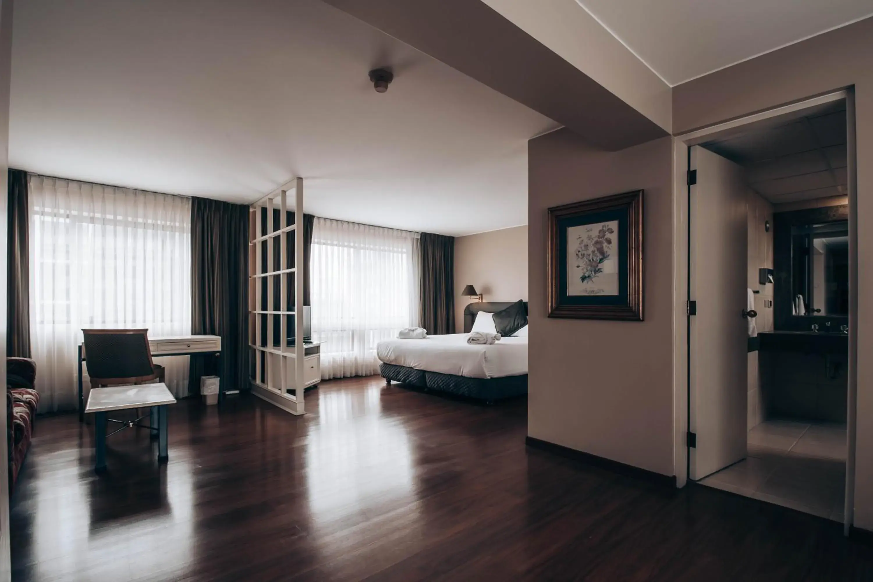 Living room, Bed in Suites del Bosque Hotel Living room, Bed in Suites del Bosque Hotel