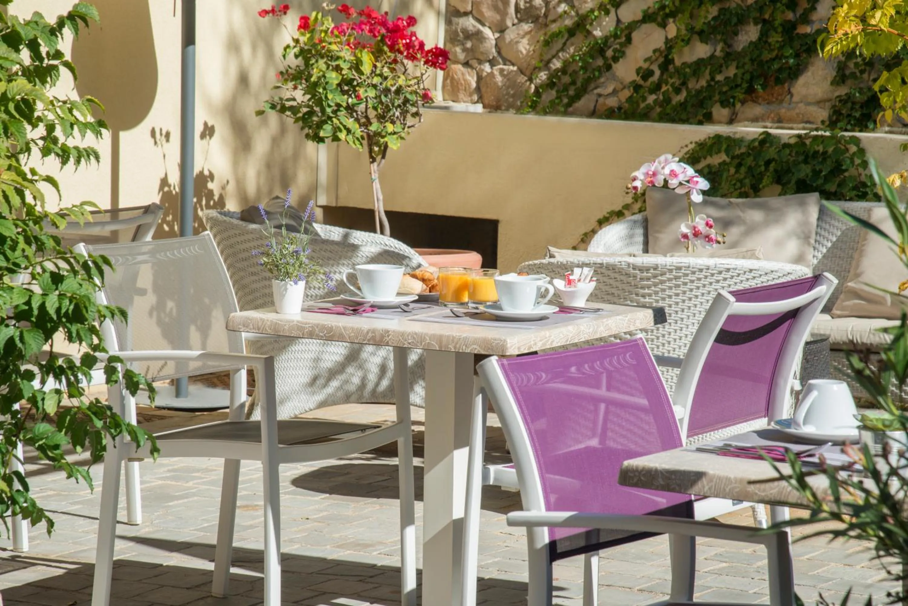 Patio in La Bastide de l'Oliveraie