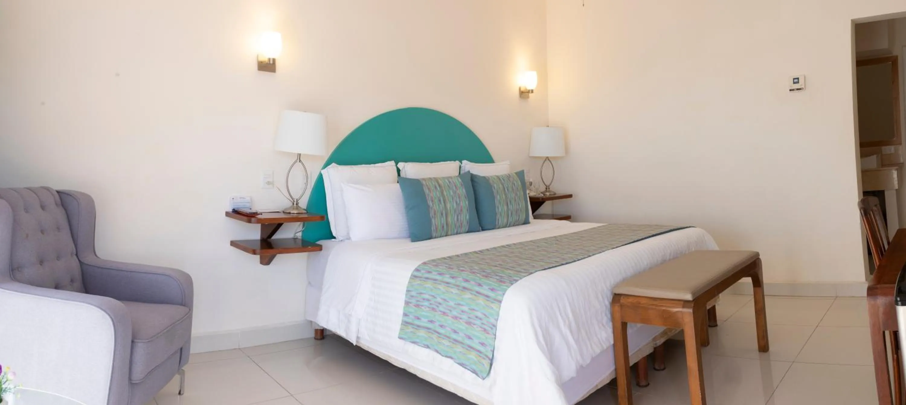 Bed in The Westmarine Waterfront Hotel